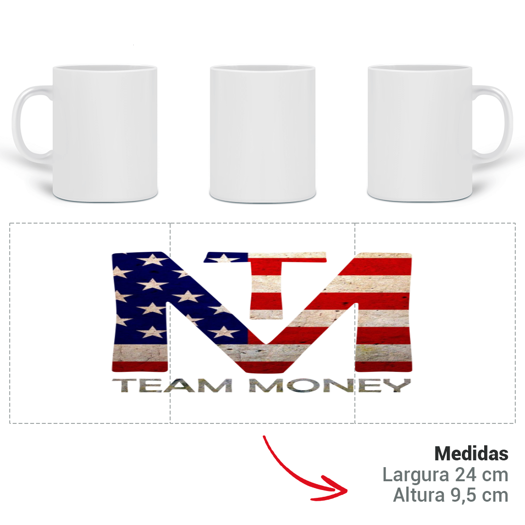 Nome do produto: Caneca Team Money - USA