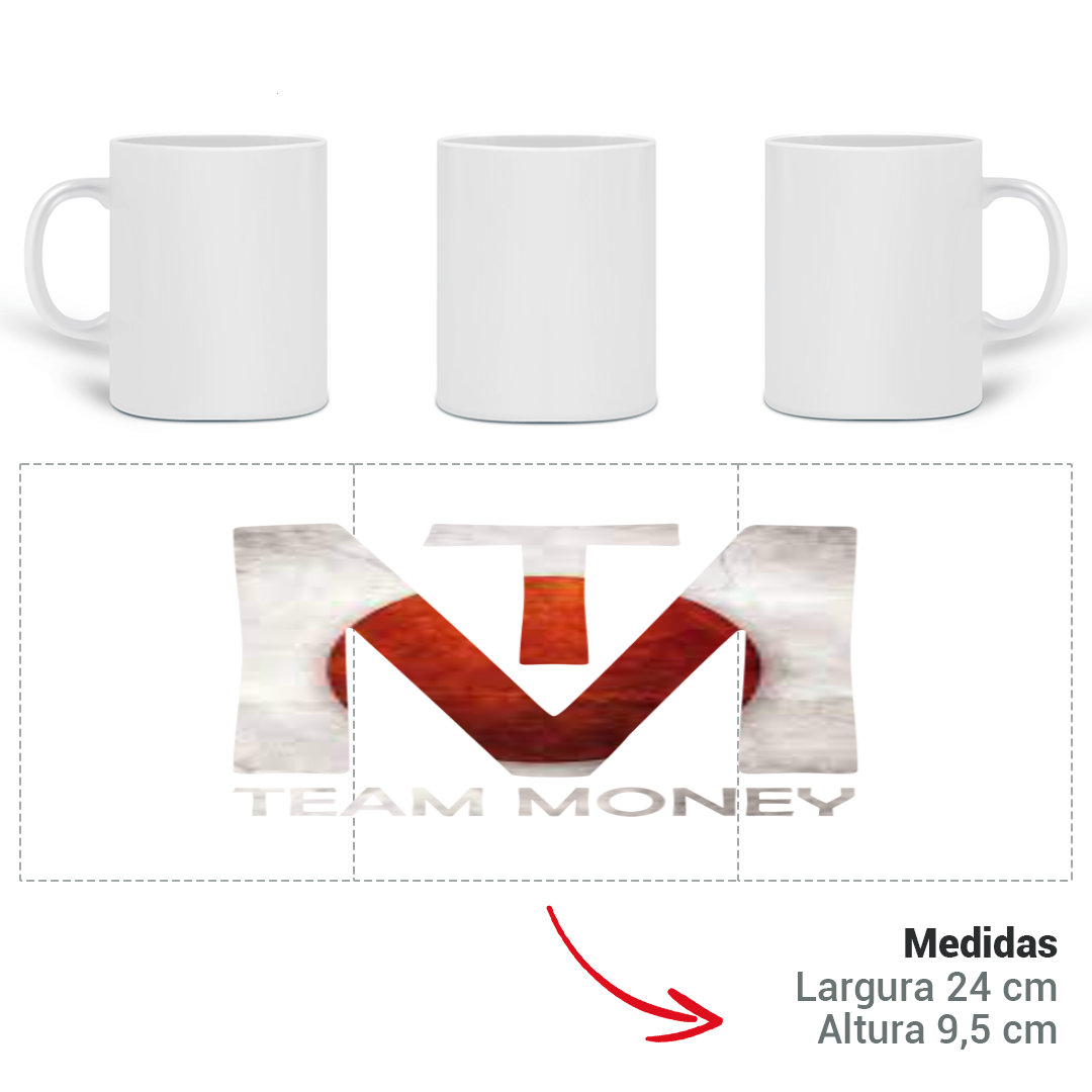 Nome do produto: Caneca Team Money - JAPÃO