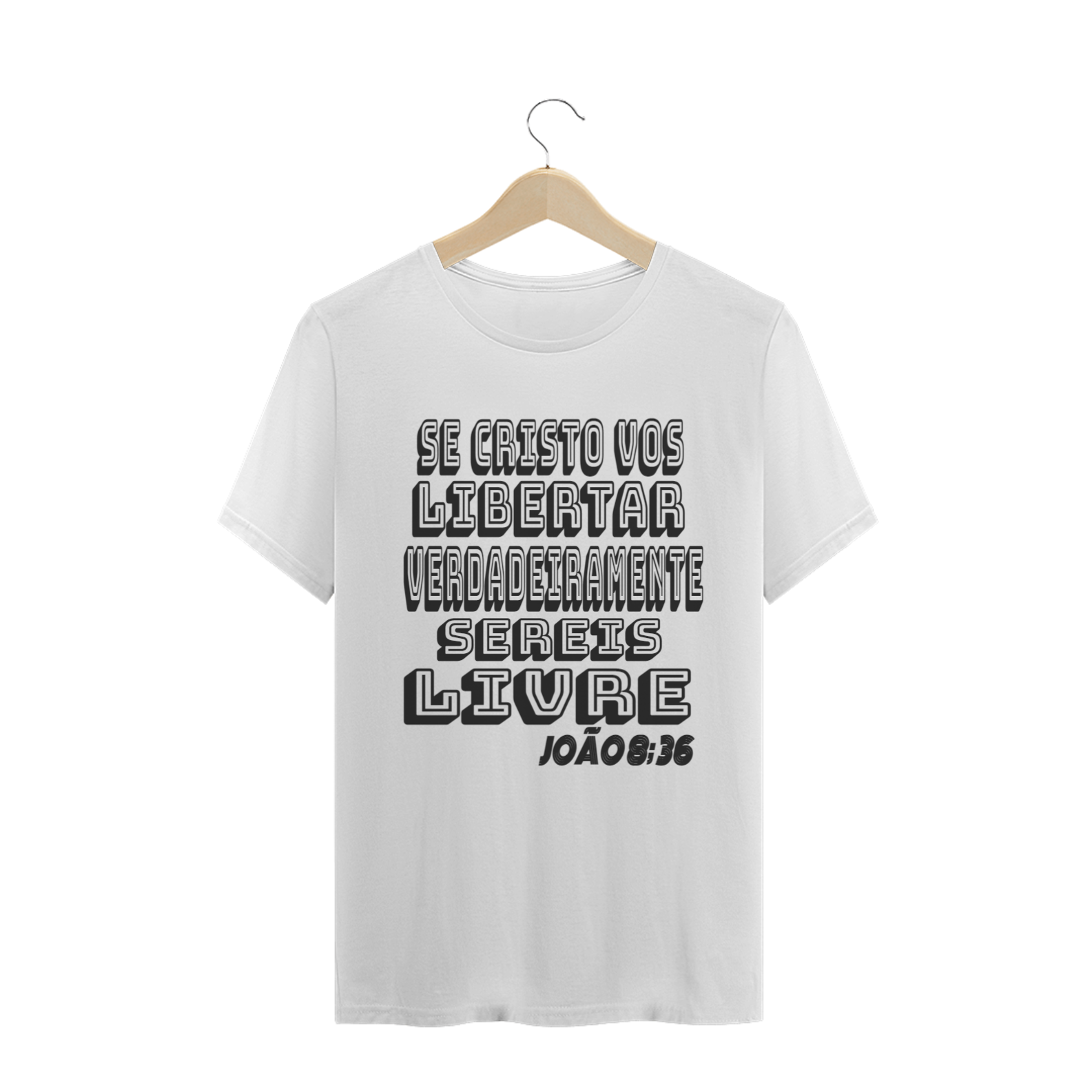 Nome do produto  T-SHIRT CRISTÃ JOÃO 8;36