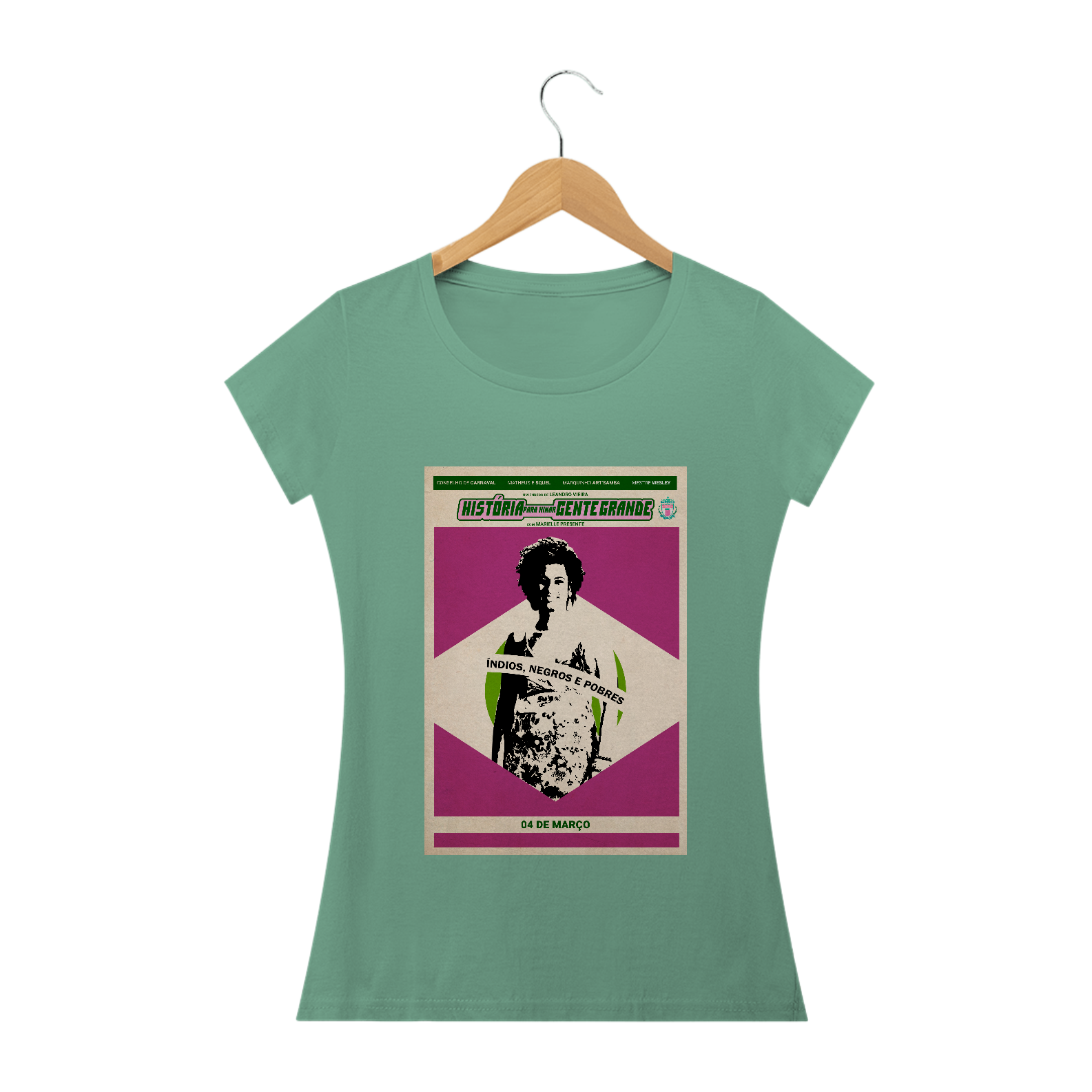 Nome do produto: Poster Carnaval 2019 História para ninar Gente Grande verde Baby Long