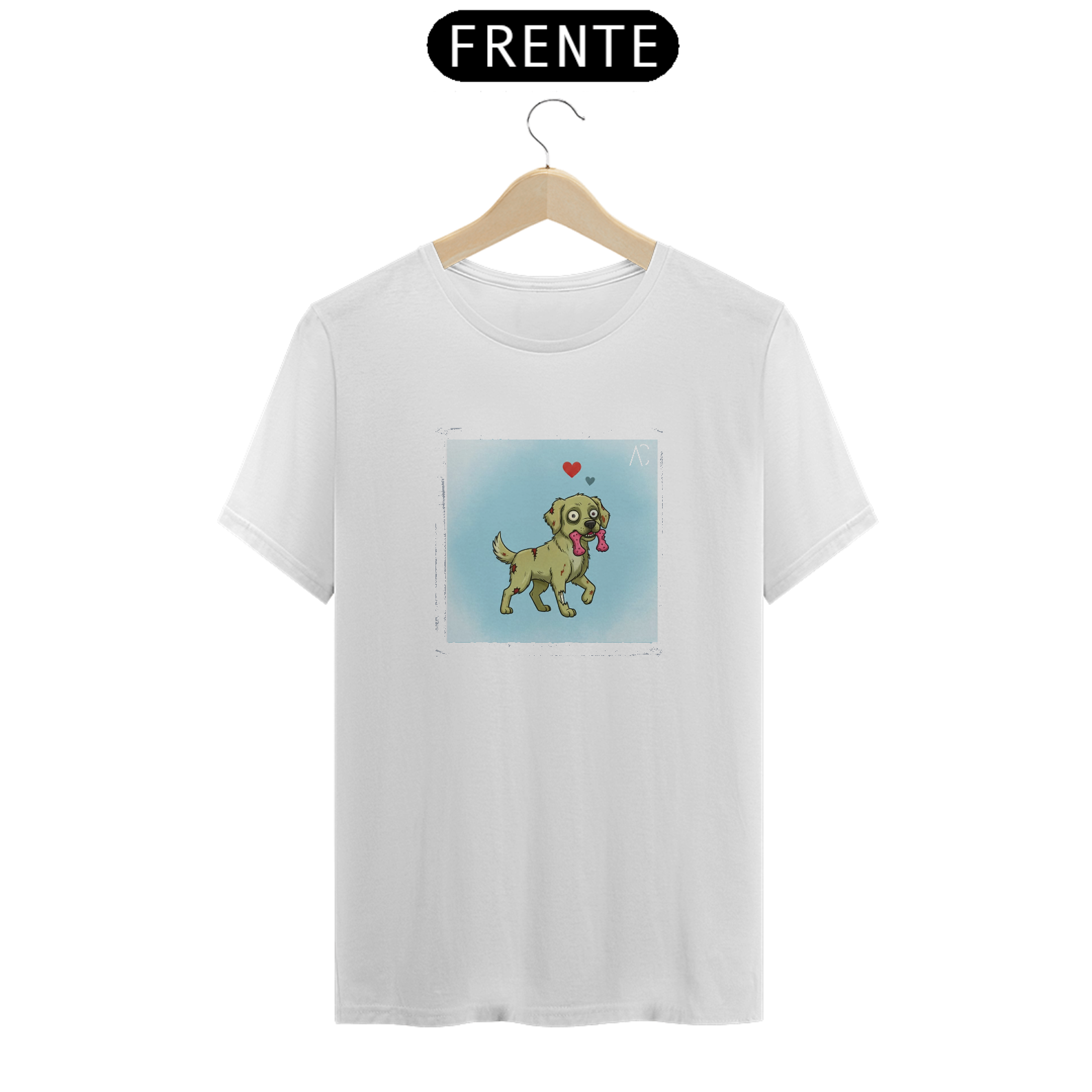 Camiseta Cachorro Zumbi fofo