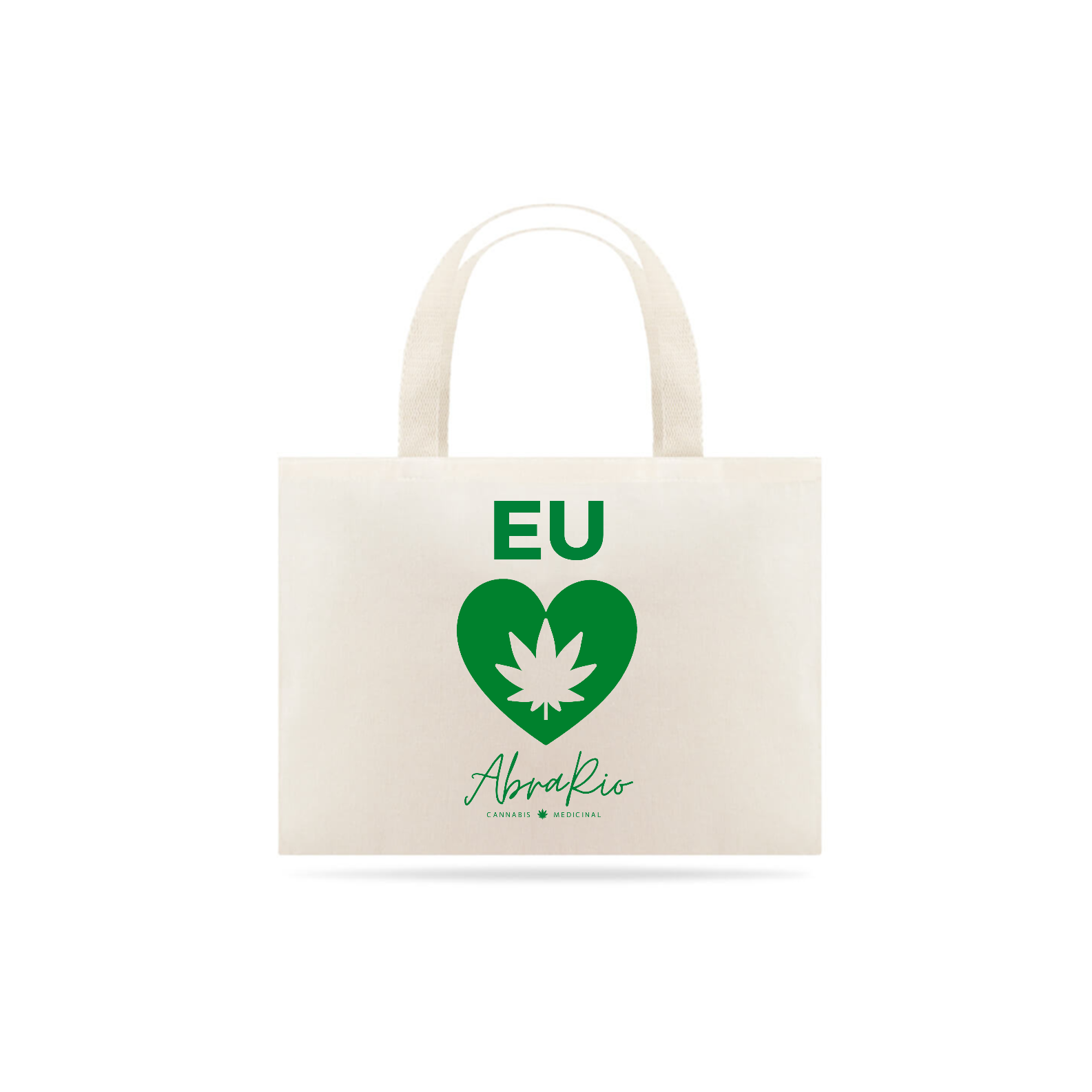 Nome do produto: Eco Bag Verde - Eu amo AbraRio
