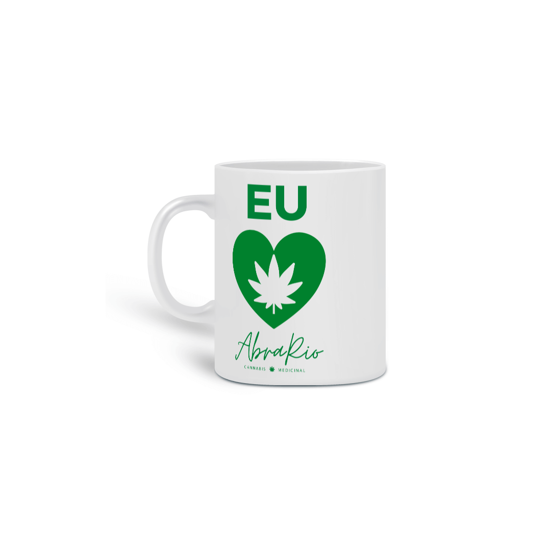 Nome do produto: Caneca Eu amo AbraRio Verde