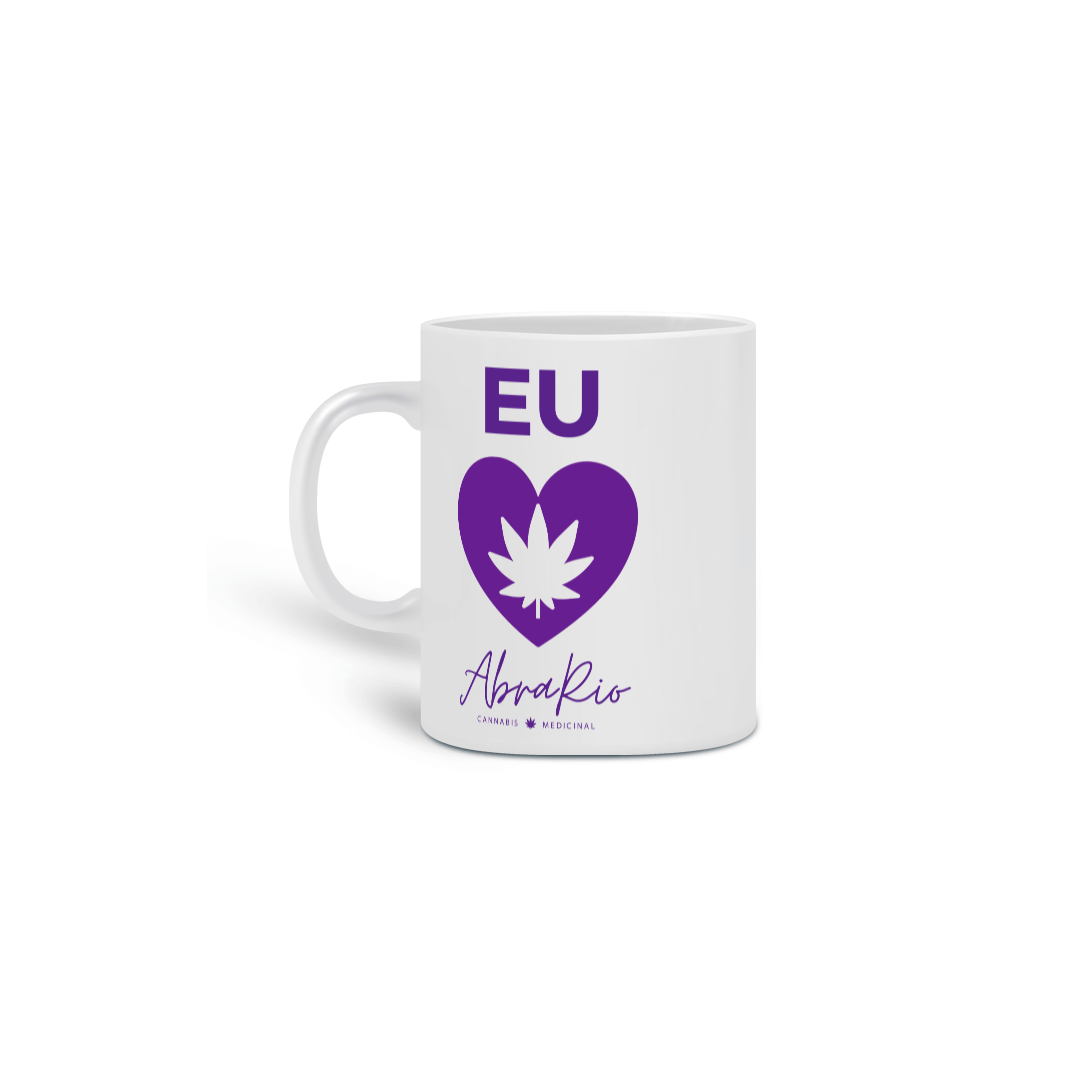 Nome do produto: Caneca Eu amo AbraRio Roxo