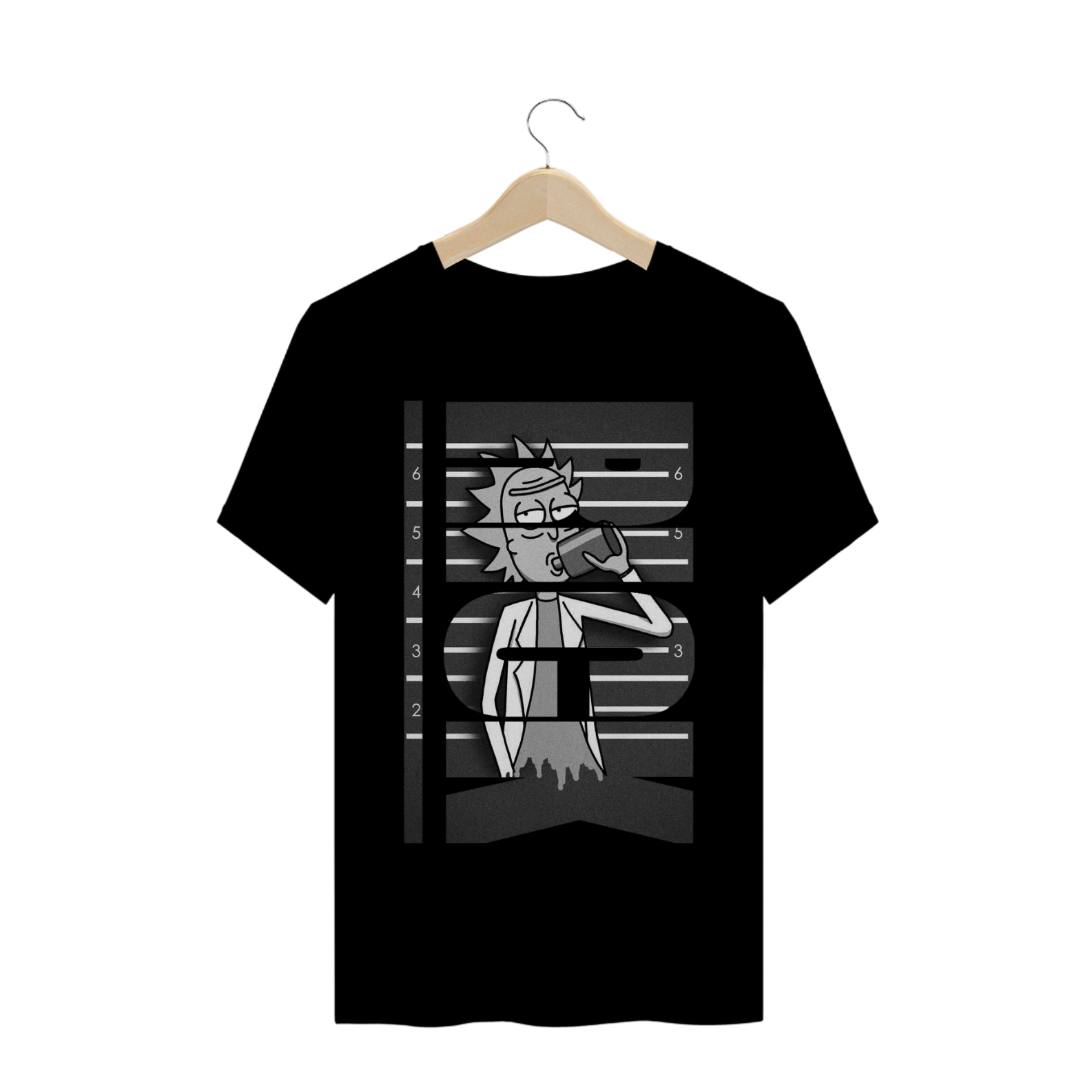 Camisa Rick Preta/Branca