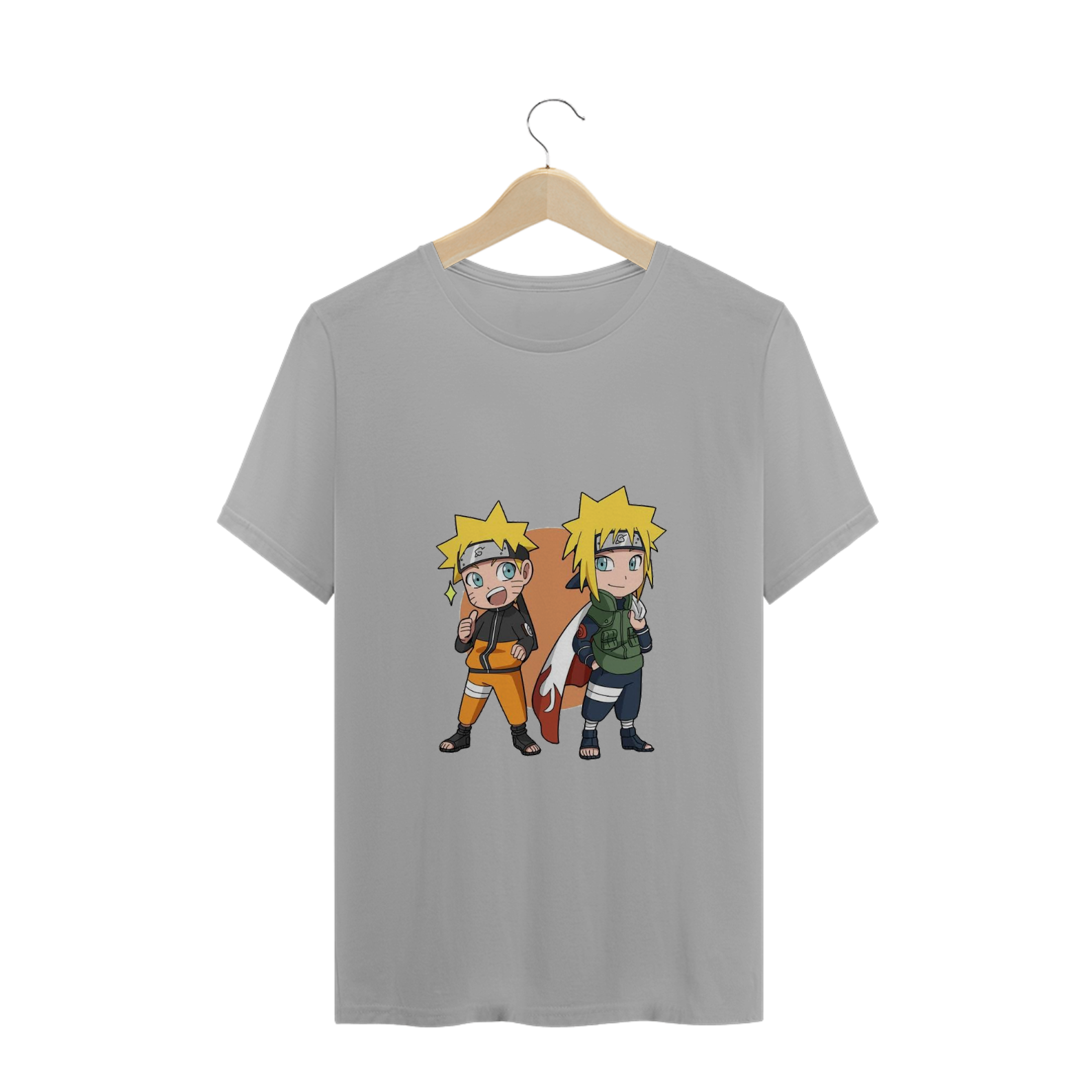 Nome do produto: Camisa Minato e Naruto chibi