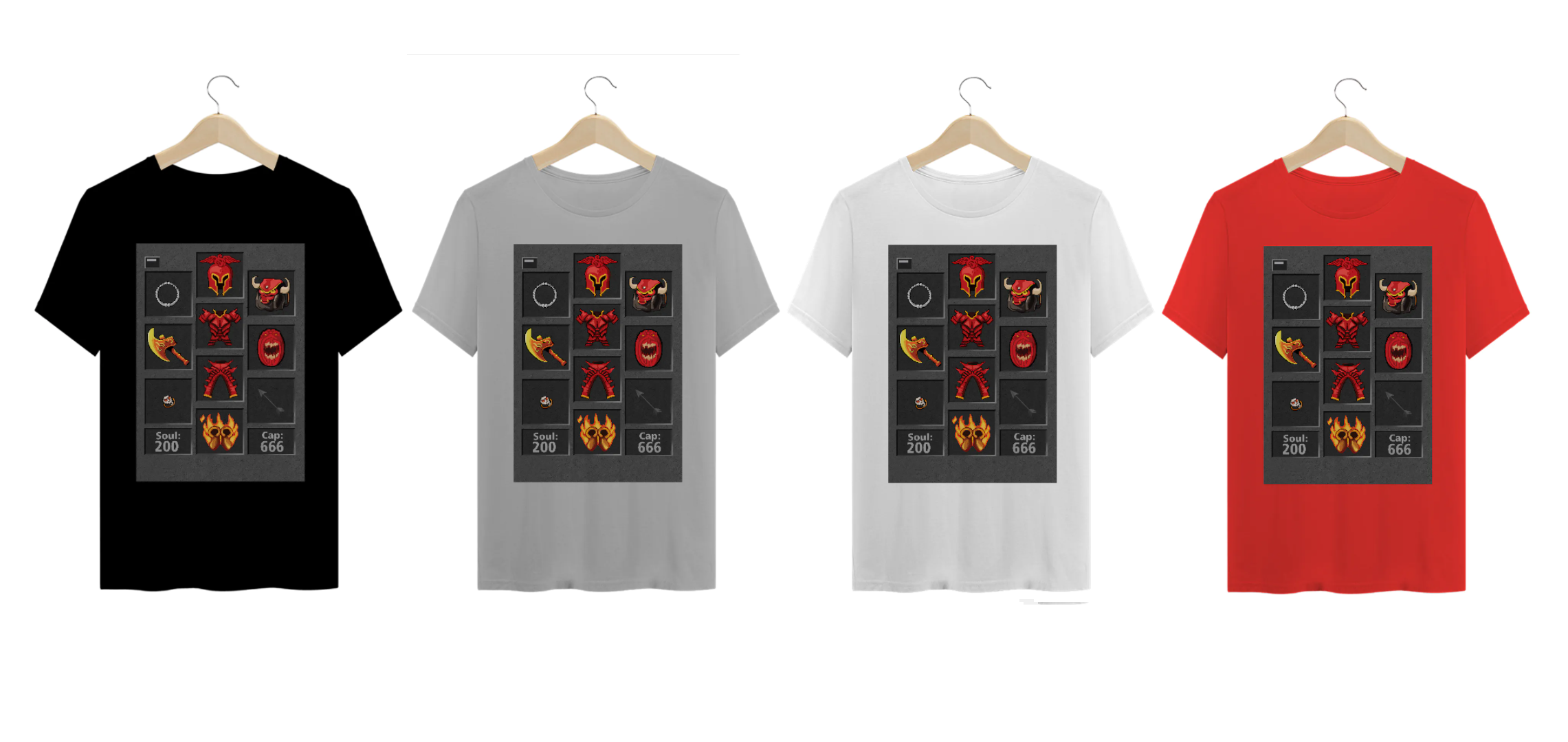 Nome do produto: Camiseta Knight Axe Demon Set