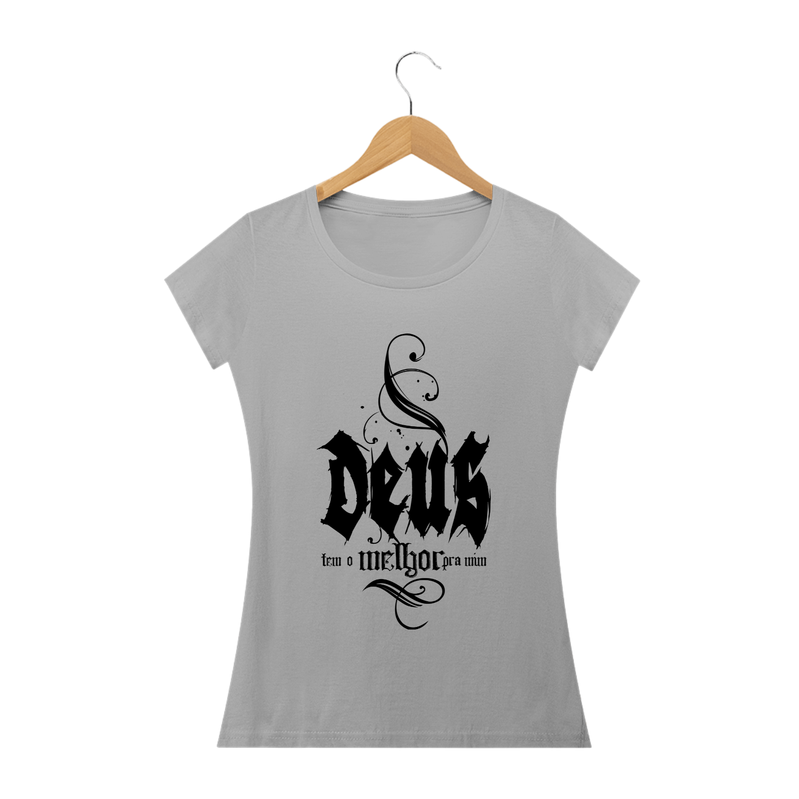 Nome do produto: Camisa Femin. Deus Tem o Melhor ST3