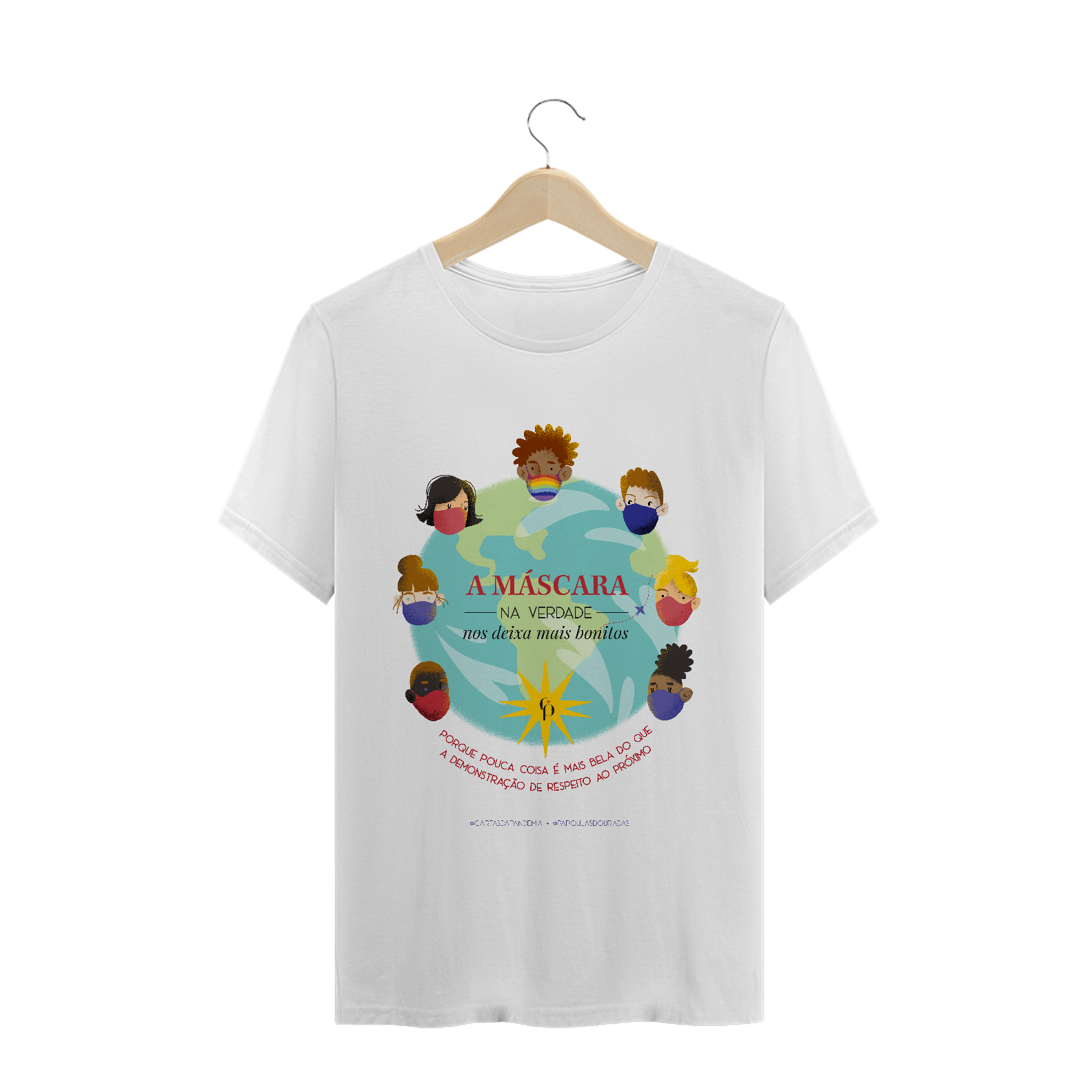 Nome do produto: Camiseta Máscara branca