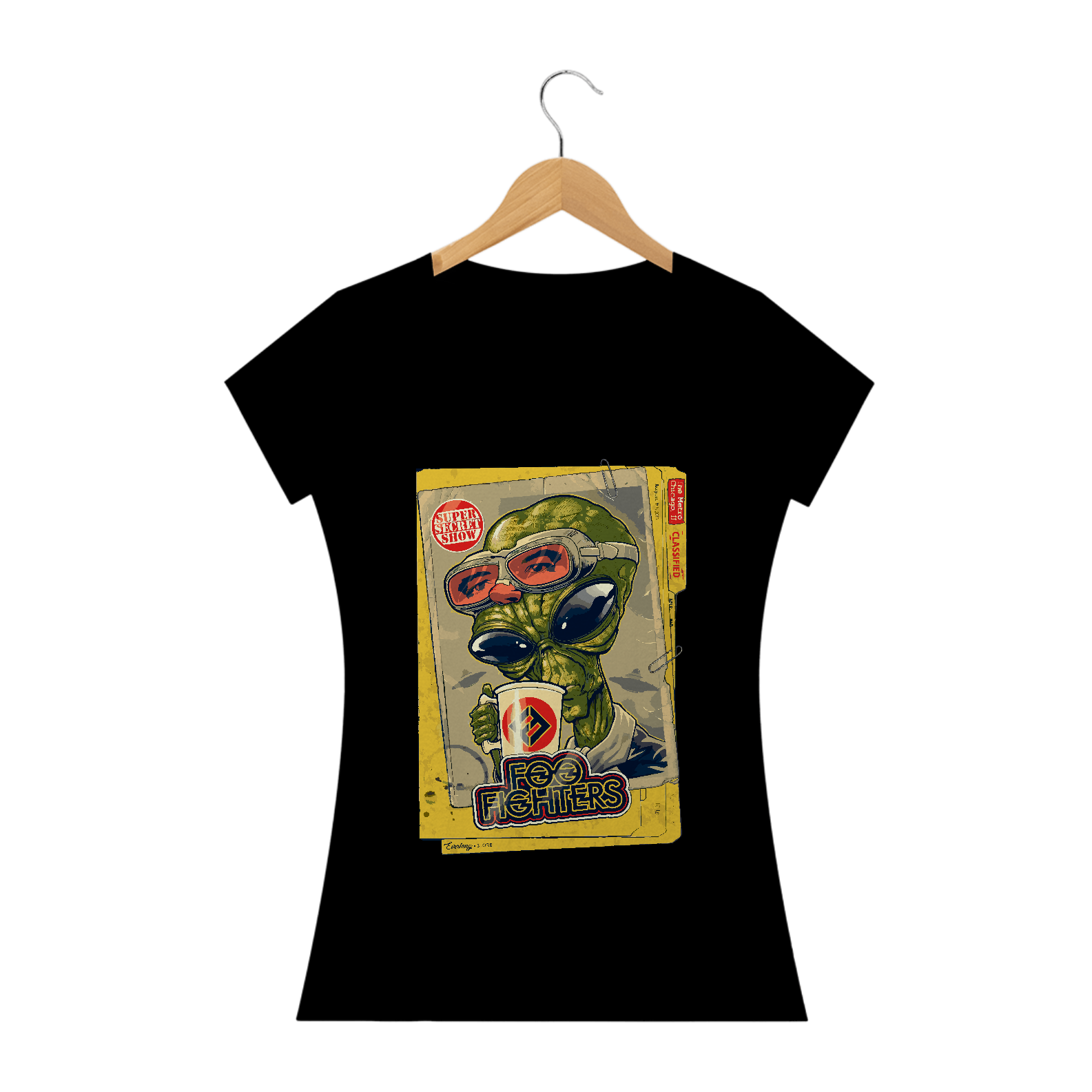Nome do produto: Camiseta Baby Long - Super Secret Show, Chicago