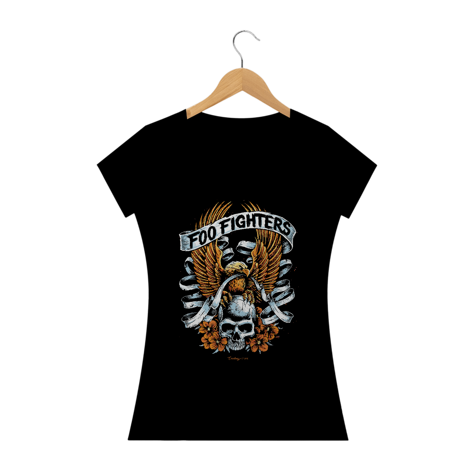 Nome do produto: Camiseta Baby Long - Eagle Foo Fighters