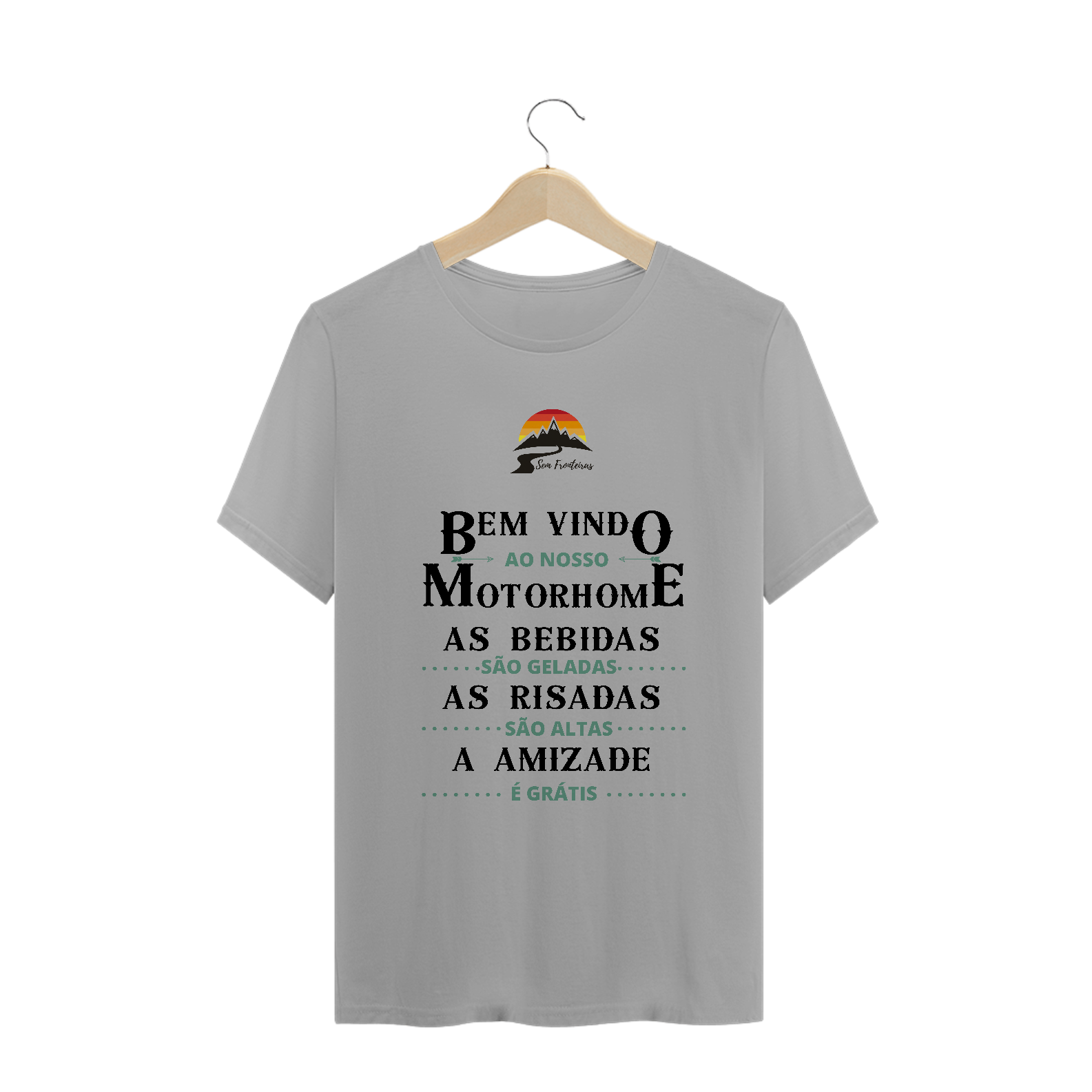 Nome do produto: Camiseta Bem Vindo- Sem Fronteiras