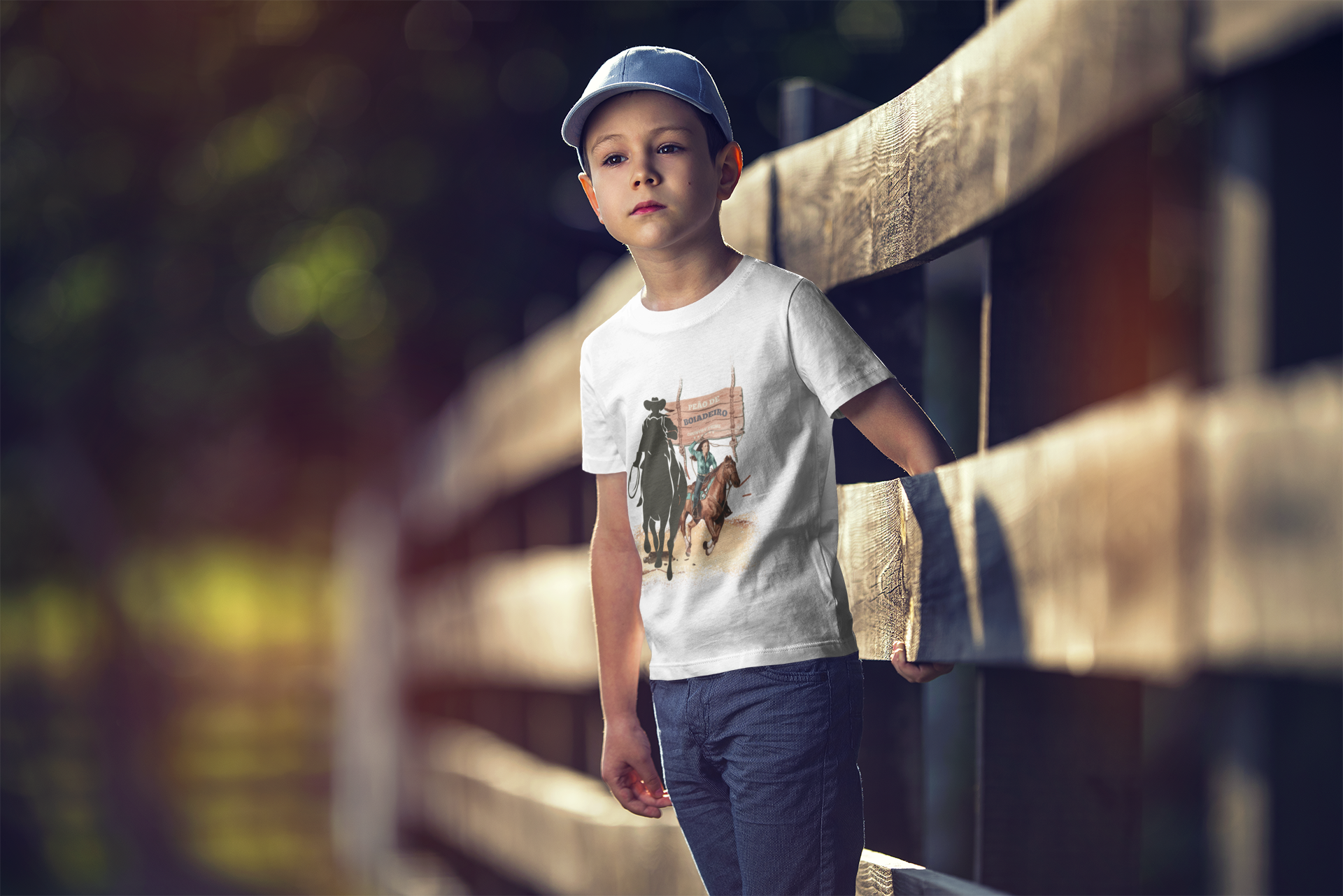 Nome do produto: Camiseta Infantil Peão de Boiadeiro