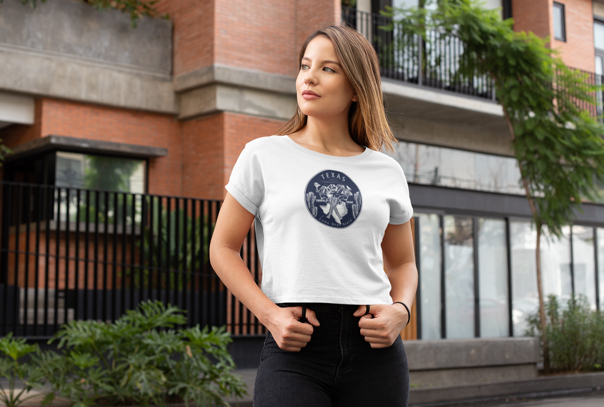 Nome do produto: Blusa Cropped Texas Lone Star State - Mulher