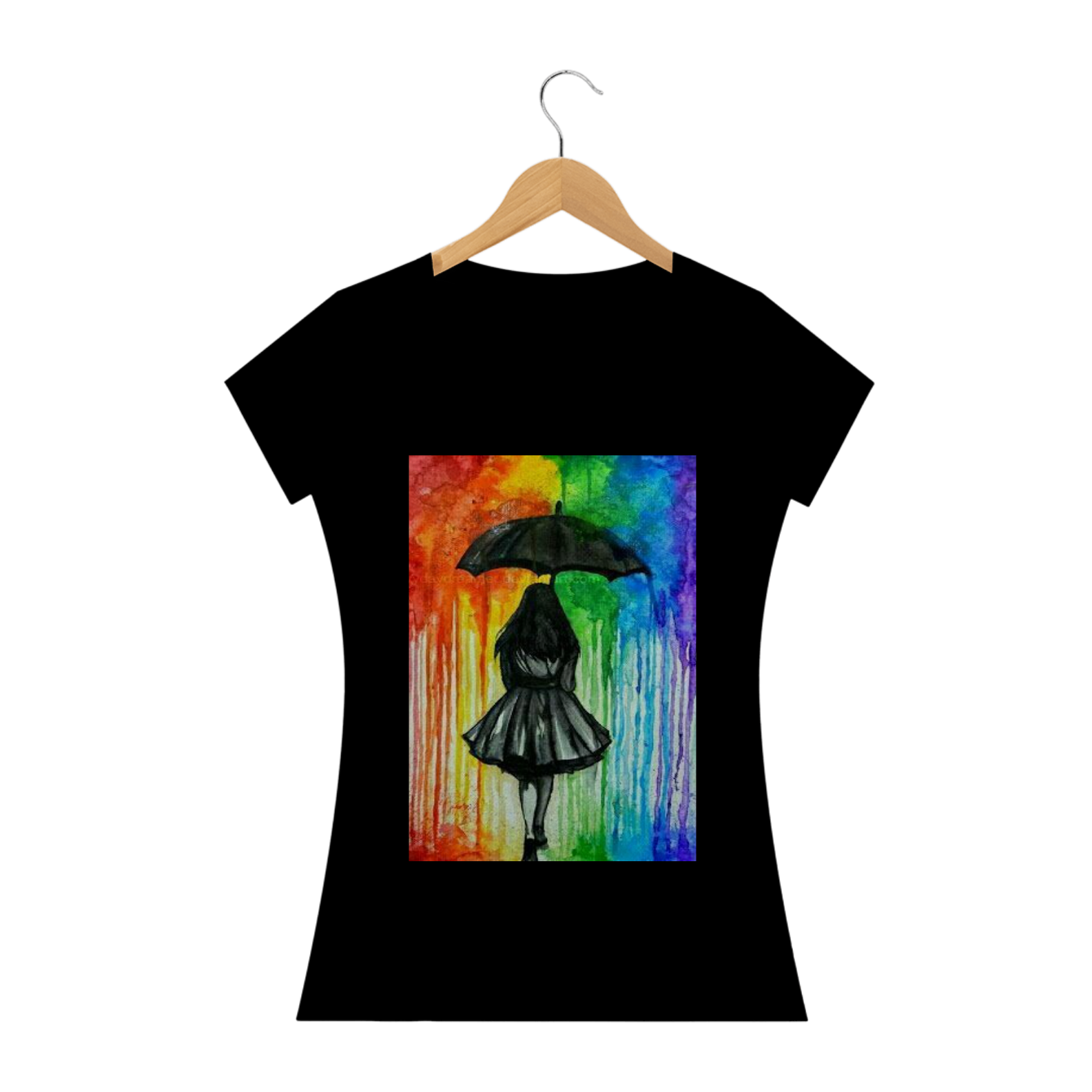 Nome do produto  Camisa Feminina Girl and Umbrella