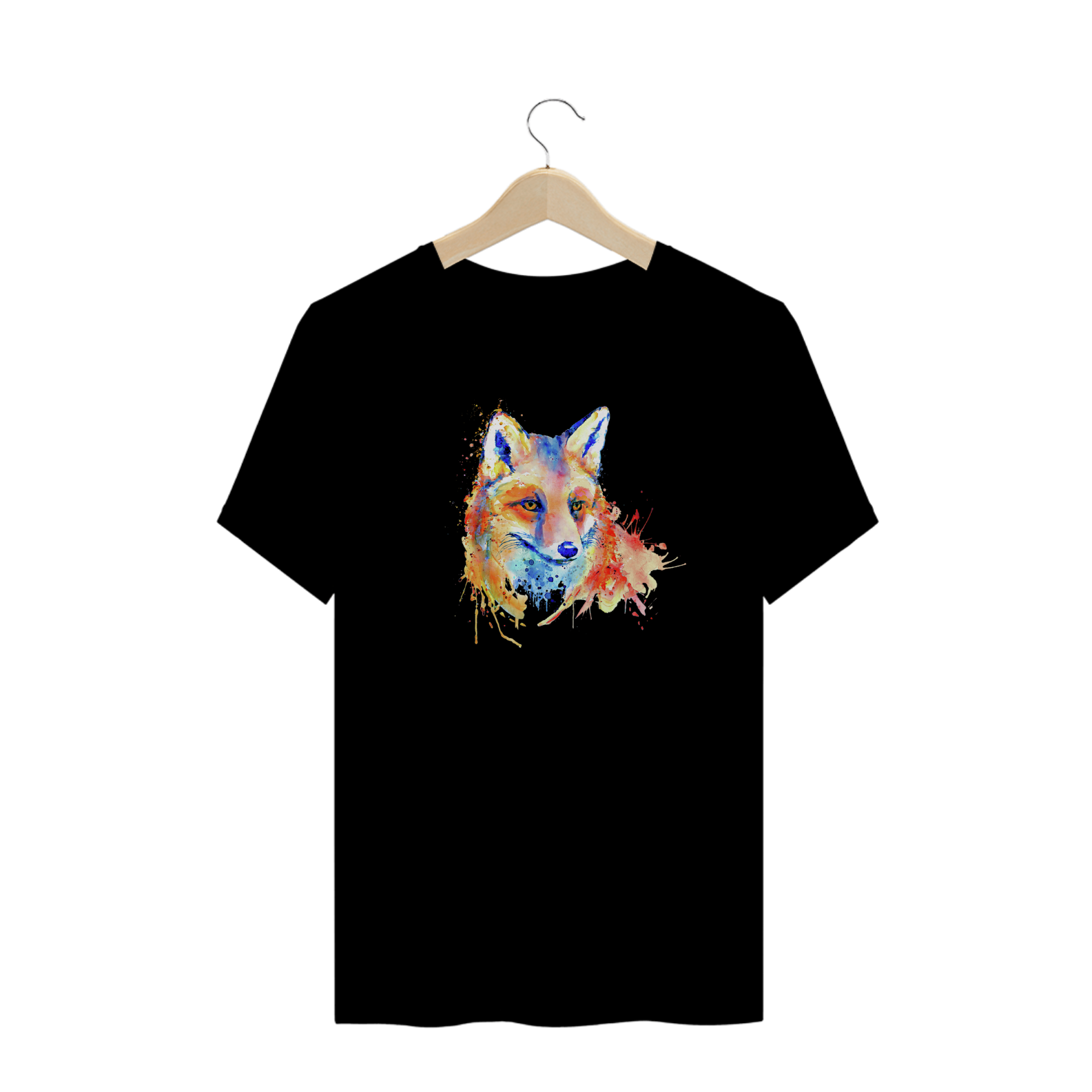 Nome do produto: T-Shirt Raposa Colorida