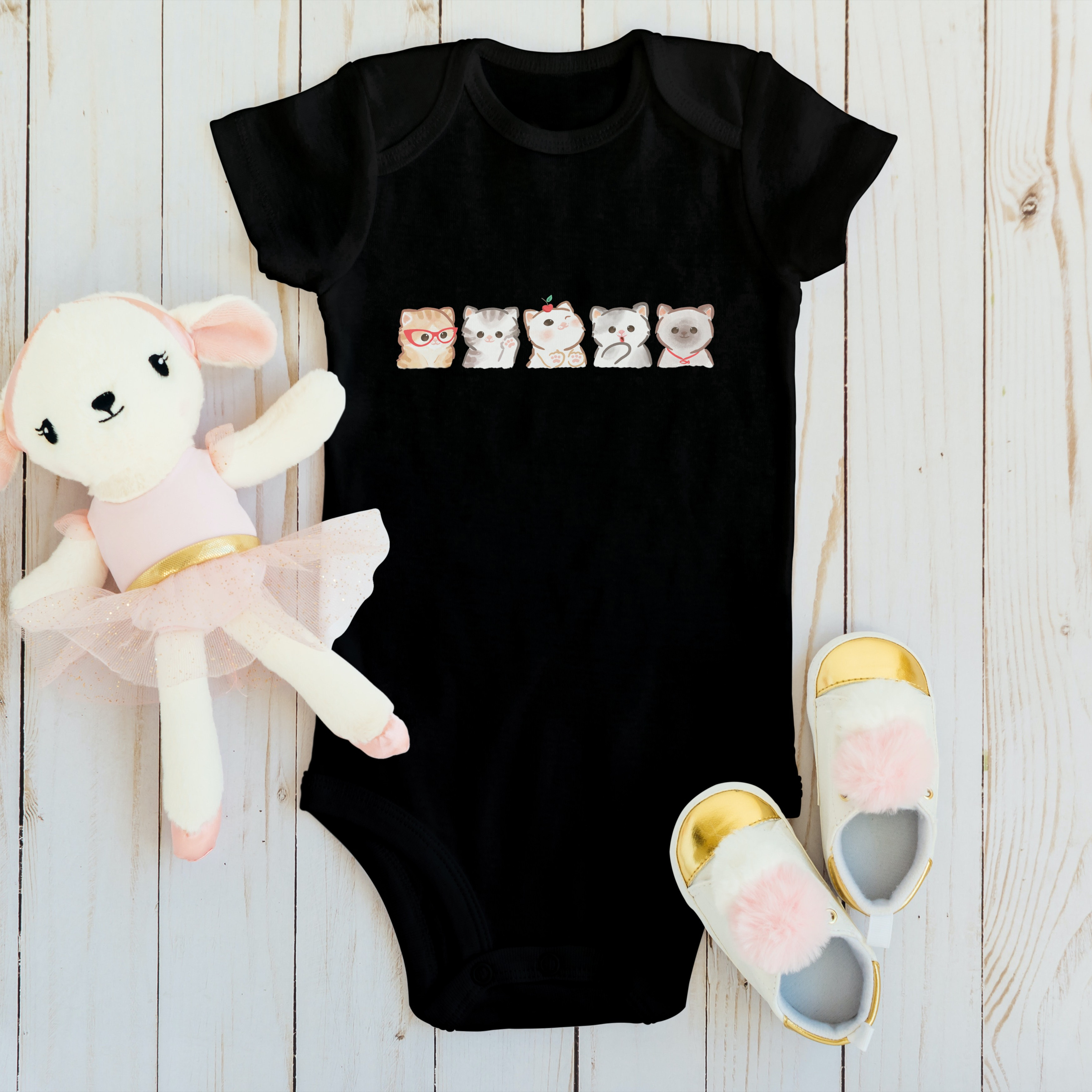 Nome do produto: Body Bebê Gatinhos Fofinhos