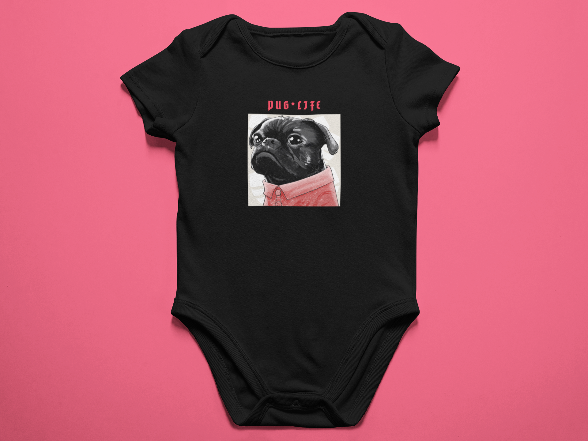 Nome do produto: Body bebê Pug Life