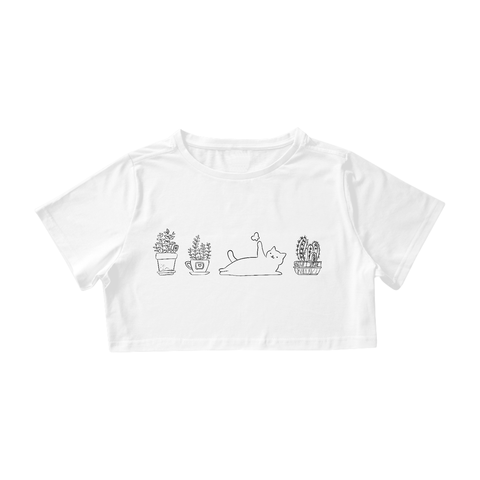 Nome do produto: Camisa Cropped Branca