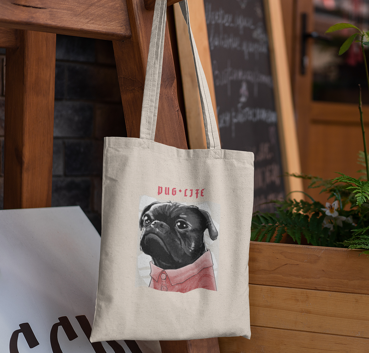 Nome do produto: Ecobag Pug Life