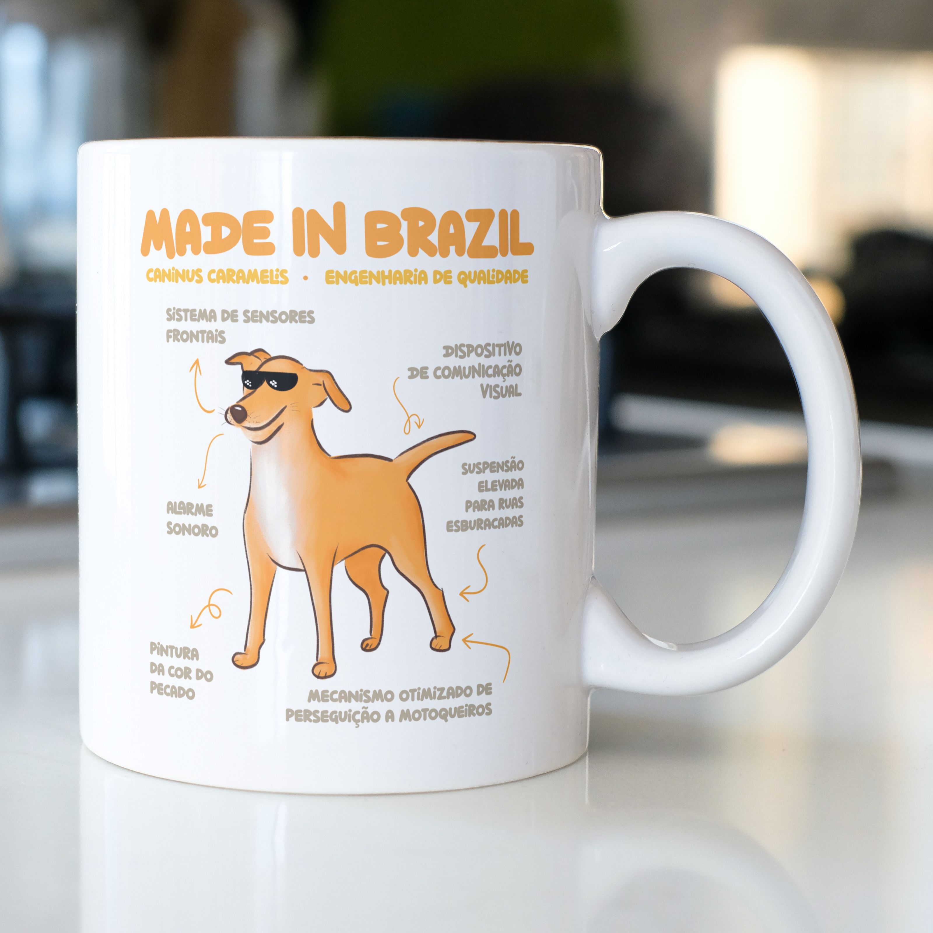 Nome do produto: Caneca Vira-lata Caramelo Made in Brazil
