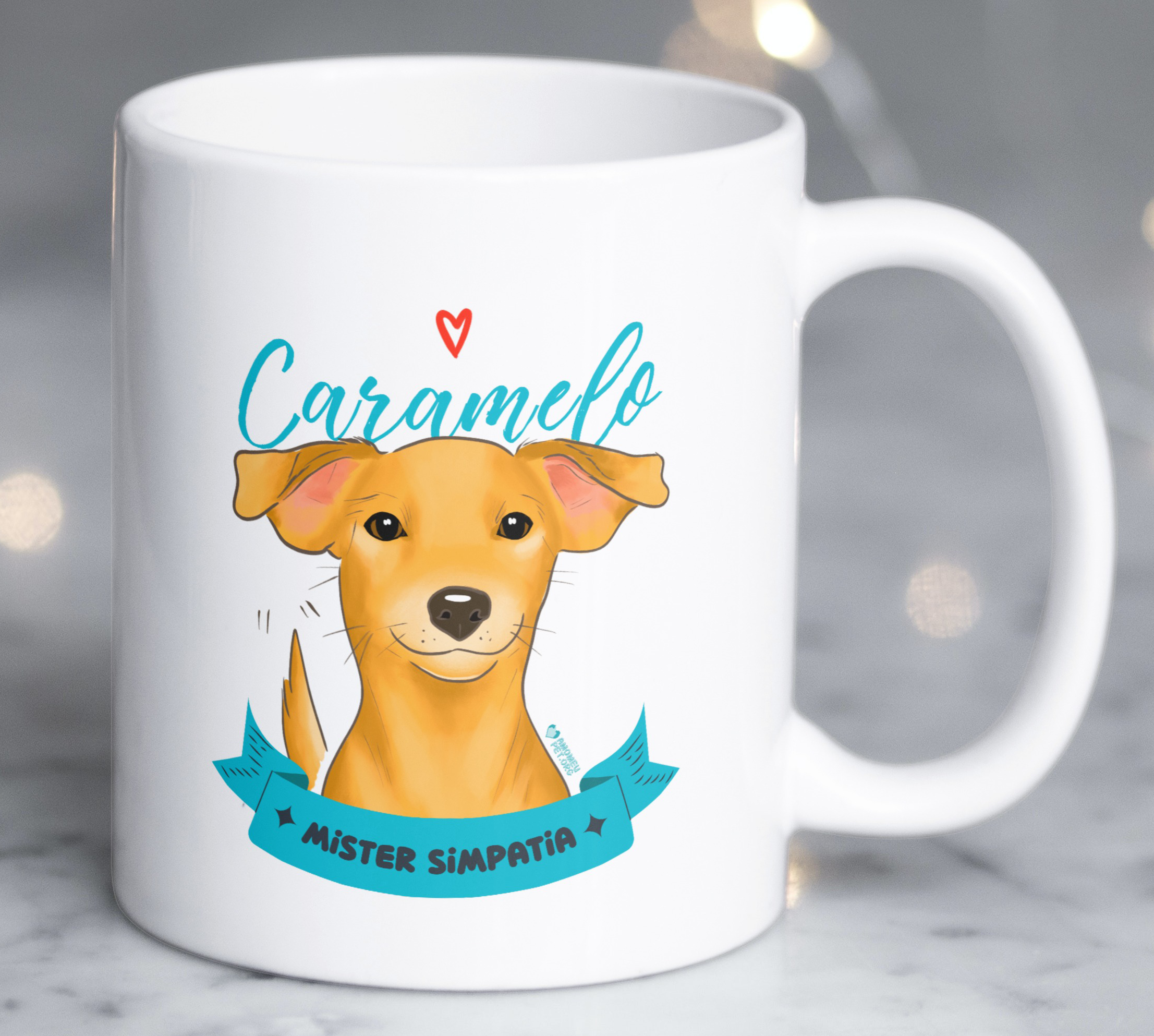 Nome do produto: Caneca Vira-lata Caramelo Mister Simpatia - Branca