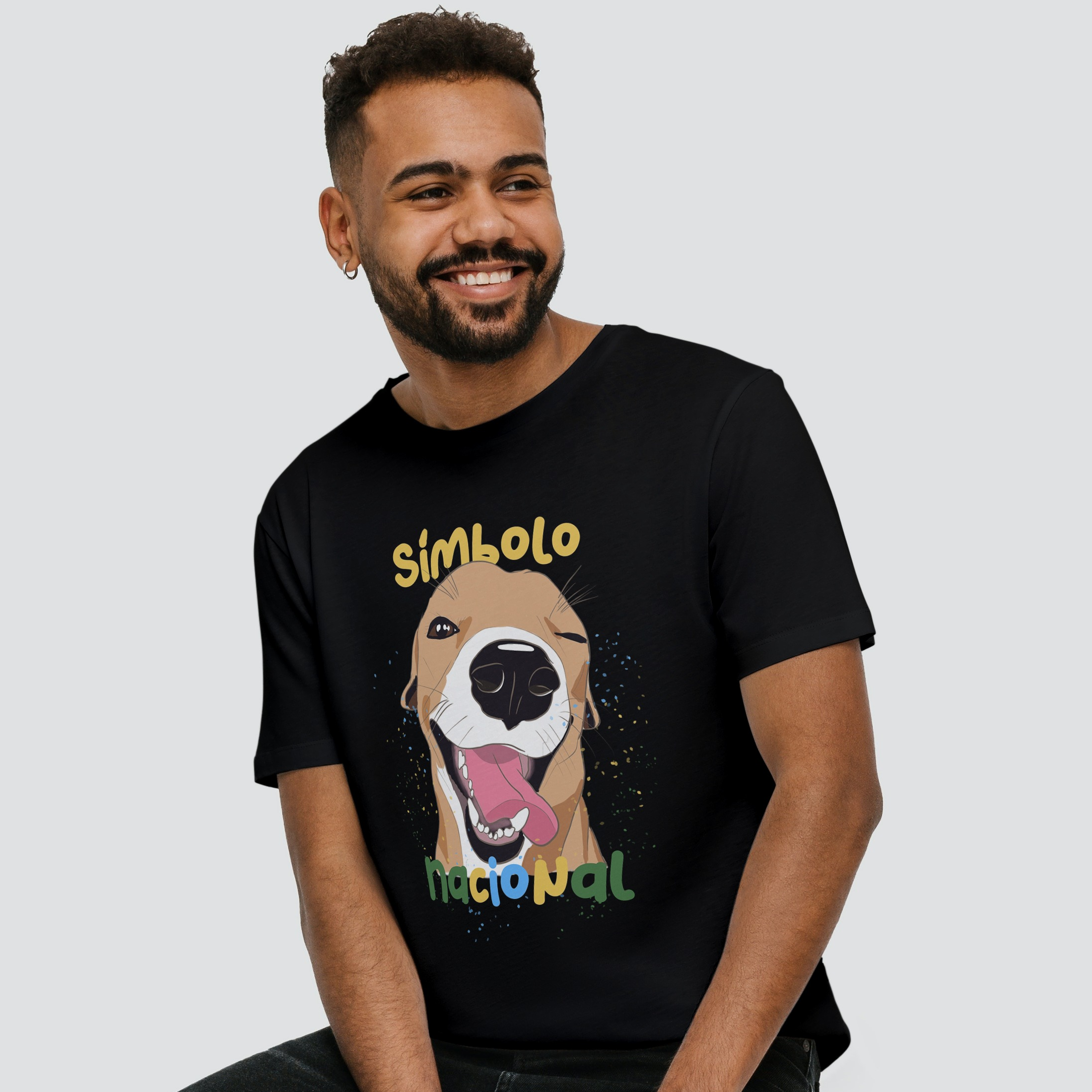 Nome do produto: Camiseta Masculina Vira-lata Caramelo Símbolo Nacional