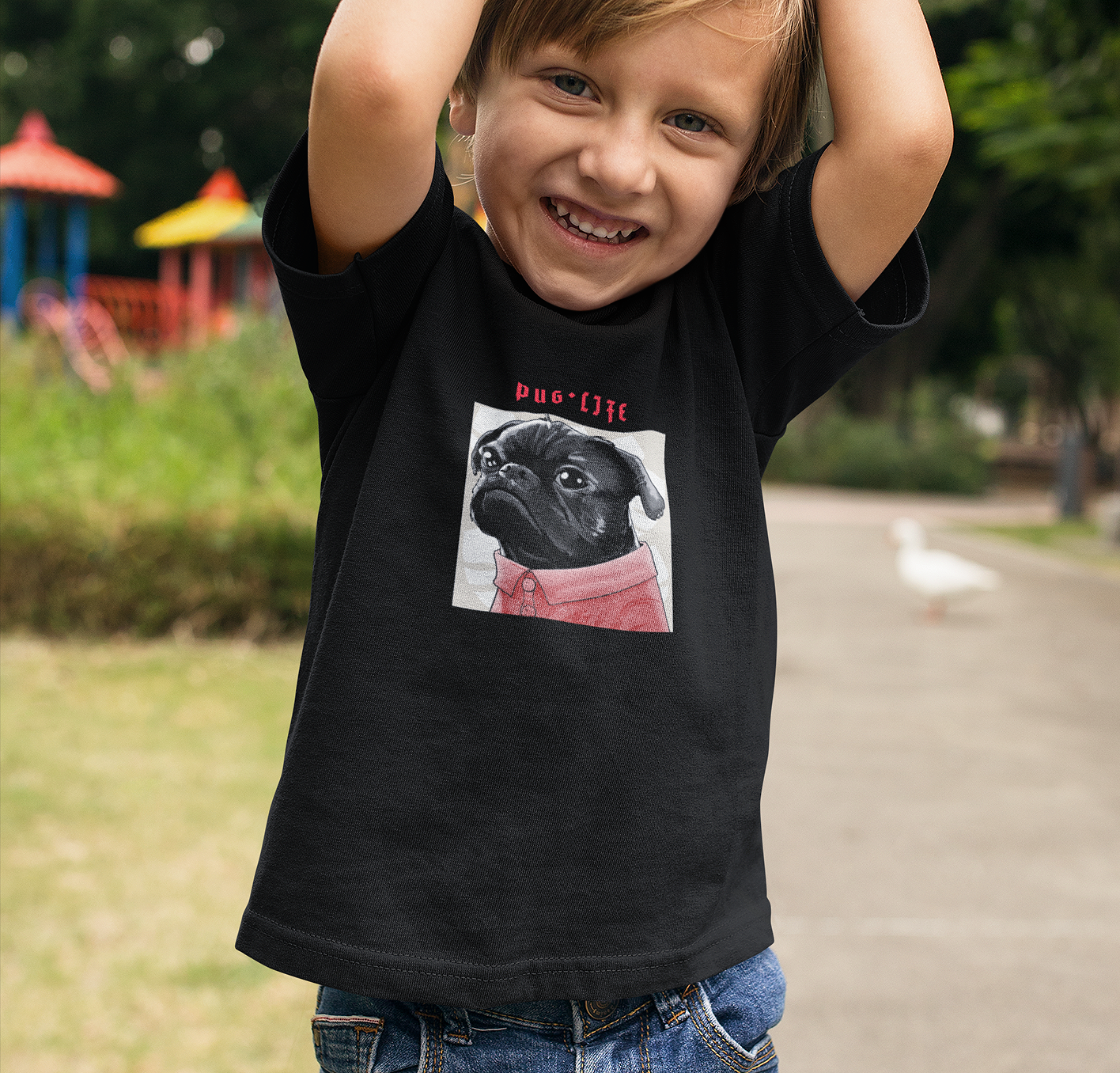 Nome do produto: Camiseta infantil Pug Life - Unissex