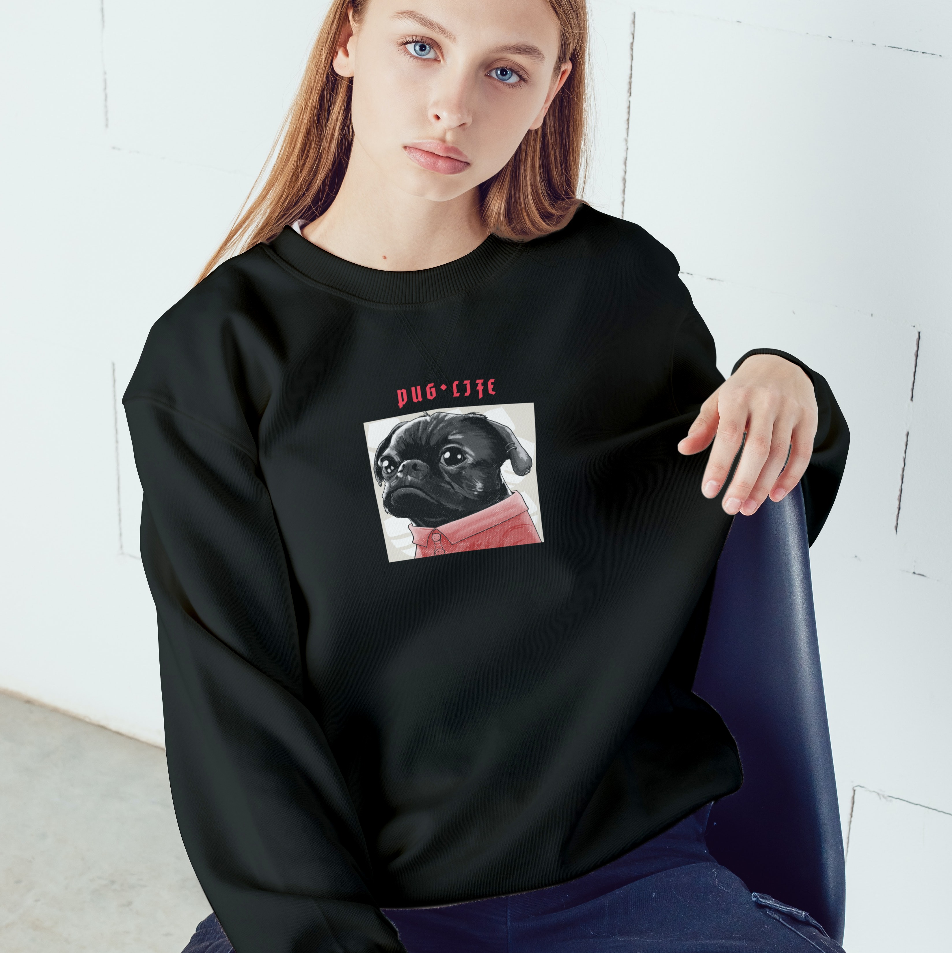 Nome do produto: Moletom Unissex Pug Life