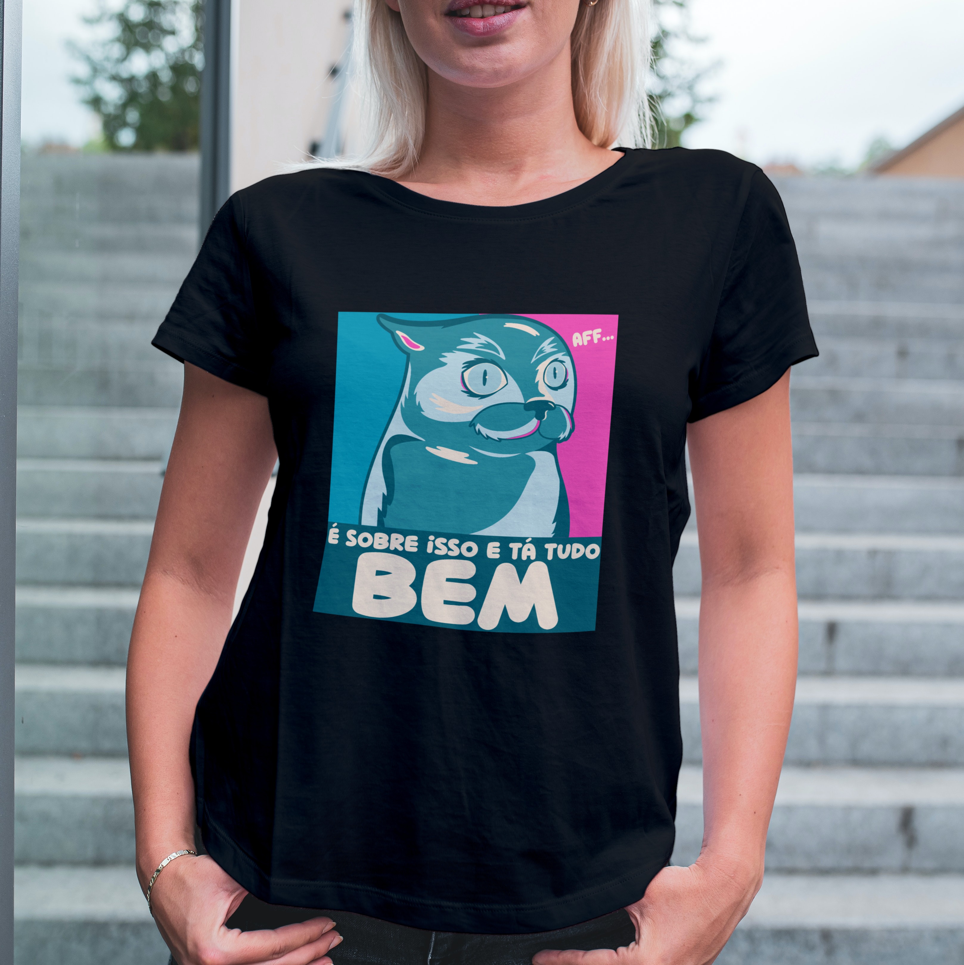 Nome do produto: Camiseta Feminina Gato é sobre isso