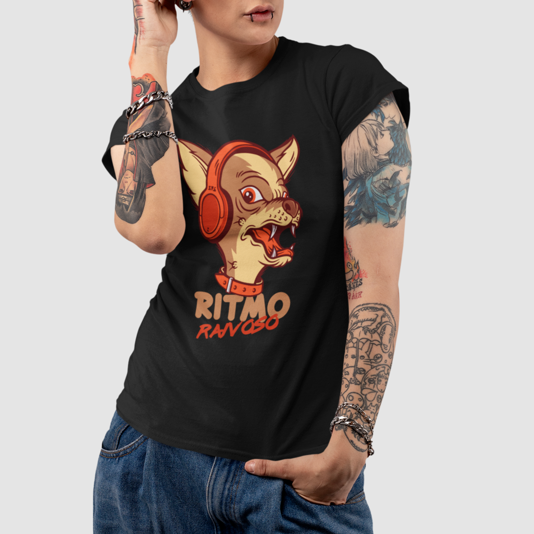 Nome do produto: Camiseta Feminina Cachorro Pinscher Ritmo Raivoso