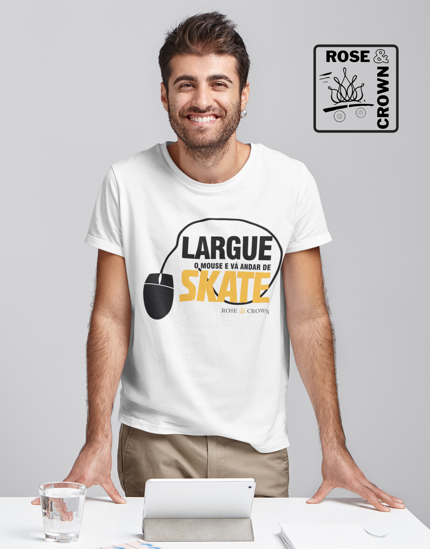 Nome do produto: Camiseta Largue o Mouse Branca