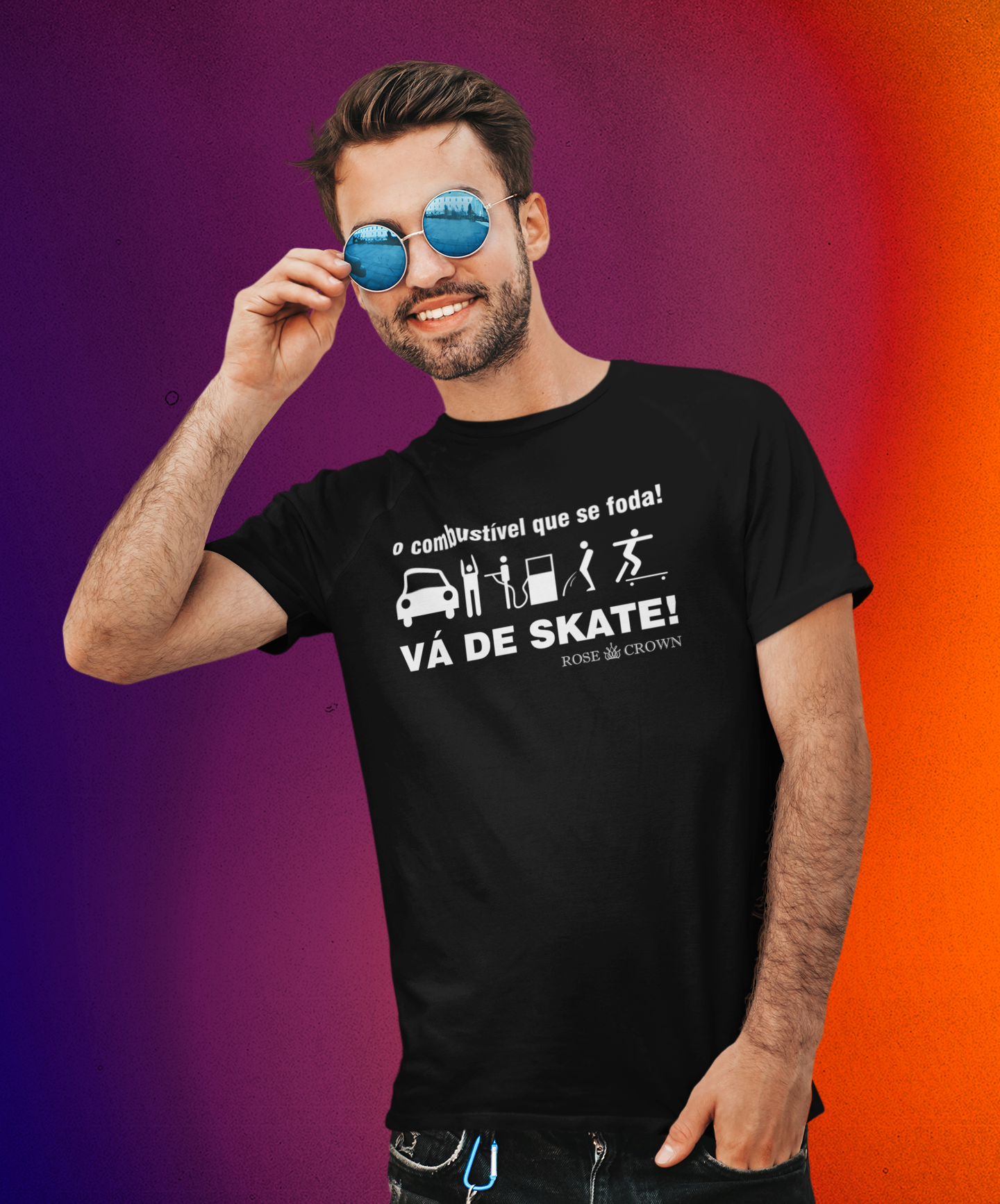 Nome do produto: Camiseta Vá de Skate! Preta