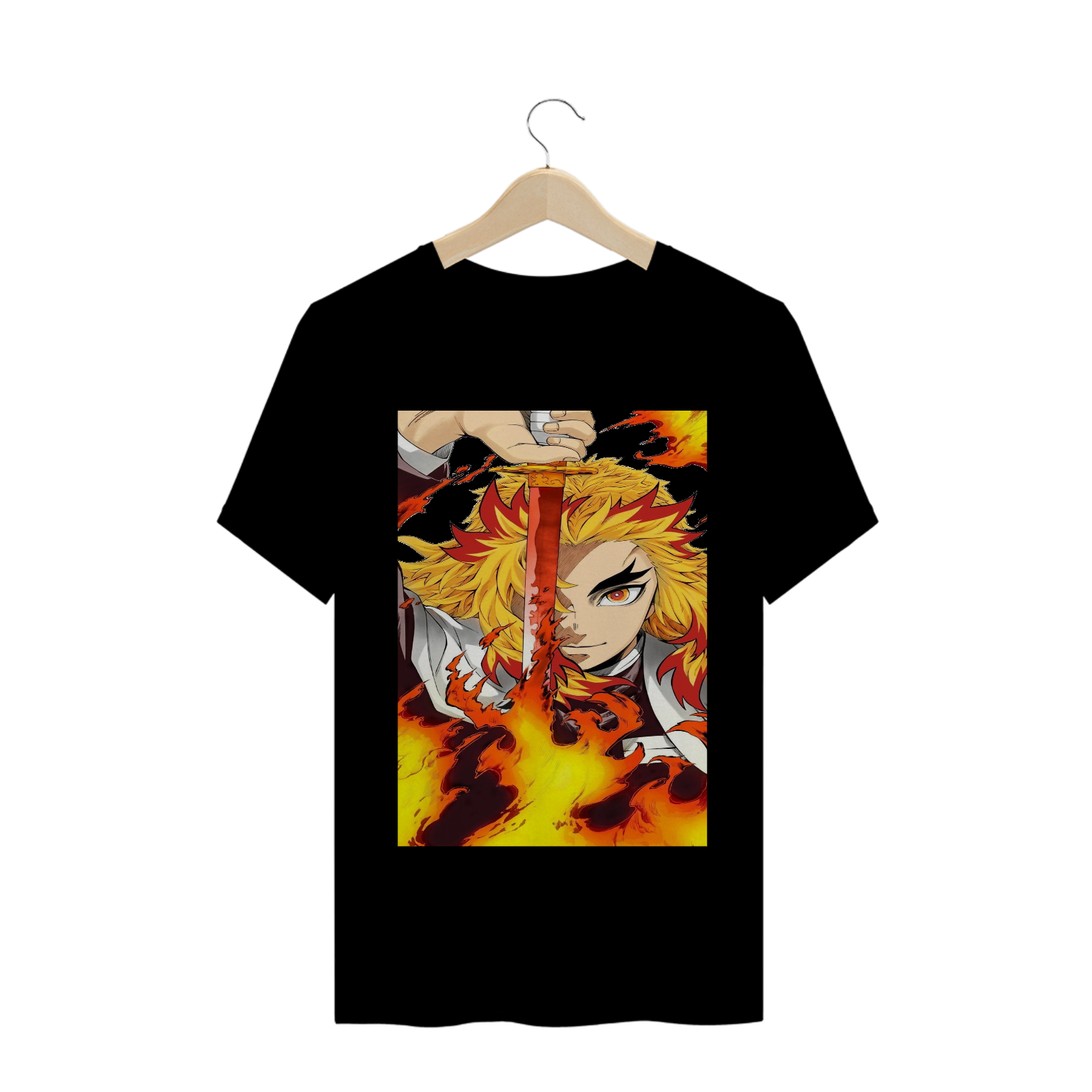 Nome do produto: t-shirt  demon slayer Kyojuro rengoku