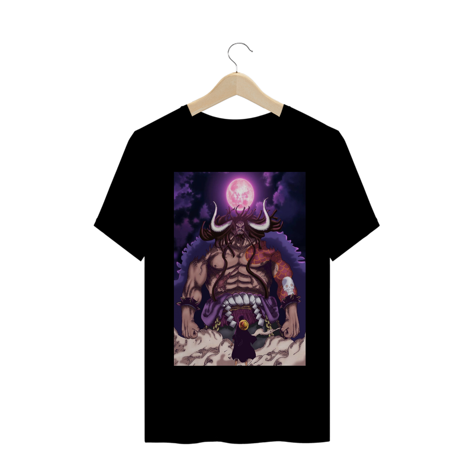Nome do produto: t-shirt  one piece luffy and kaido