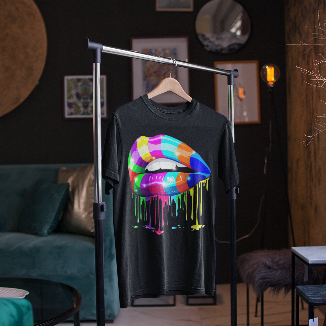 Nome do produto: T-Shirt Rainbow Lips