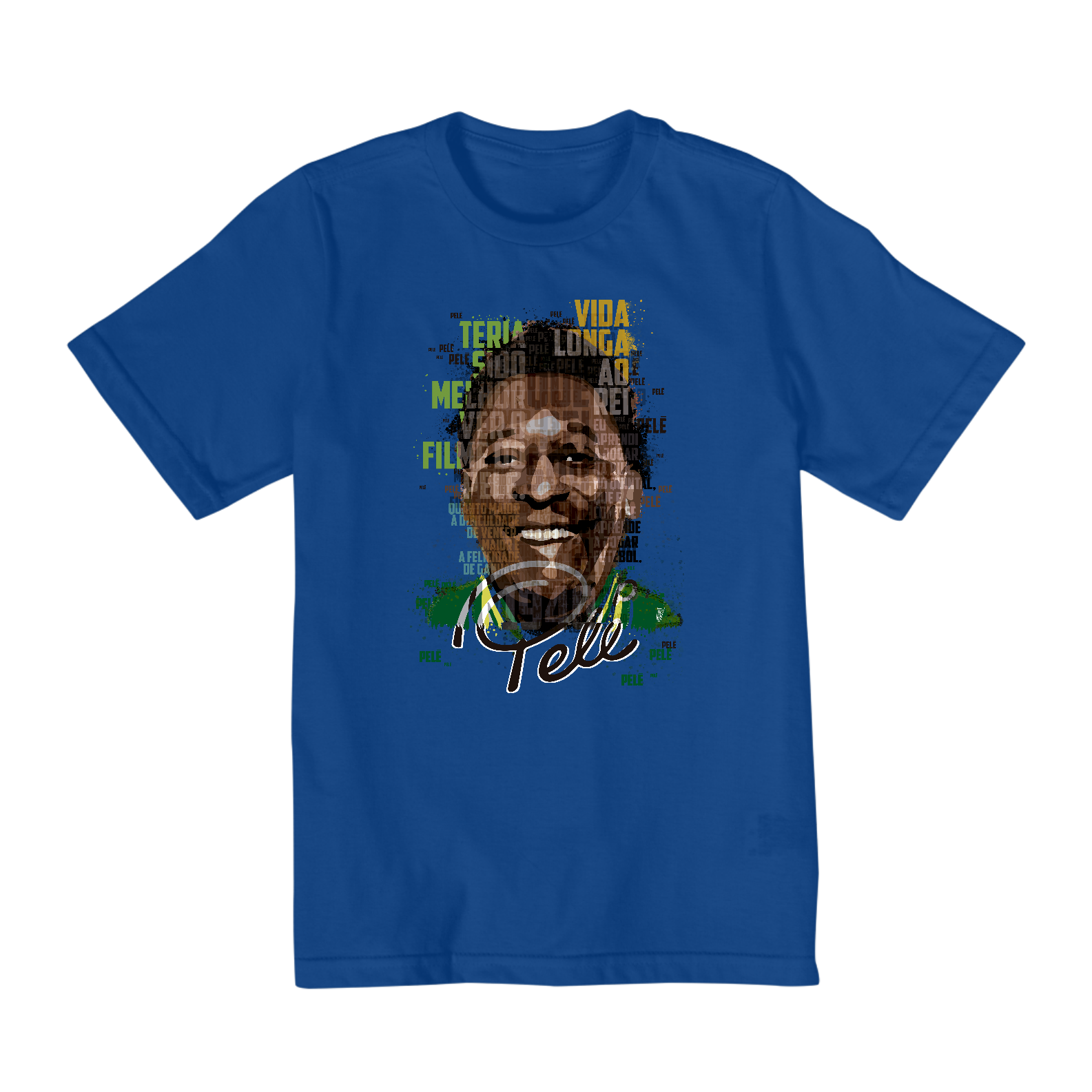 Nome do produto: Camiseta Infantil (10 a 14) Pelé Eterno do Chaves