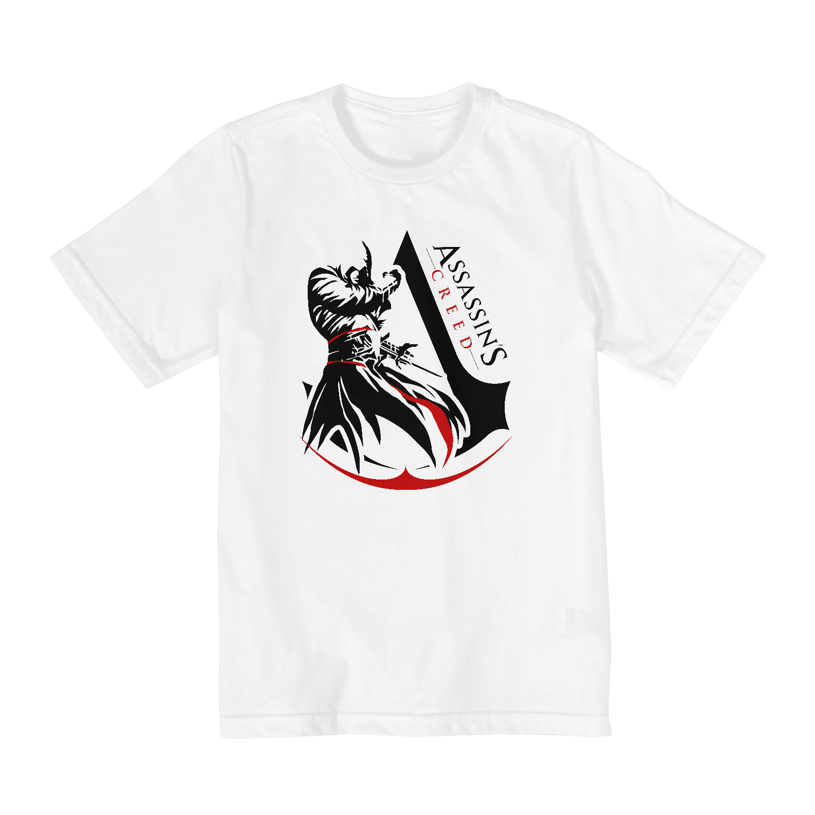 Nome do produto: Camiseta Infantil (10 a 14) Assassins Creed White