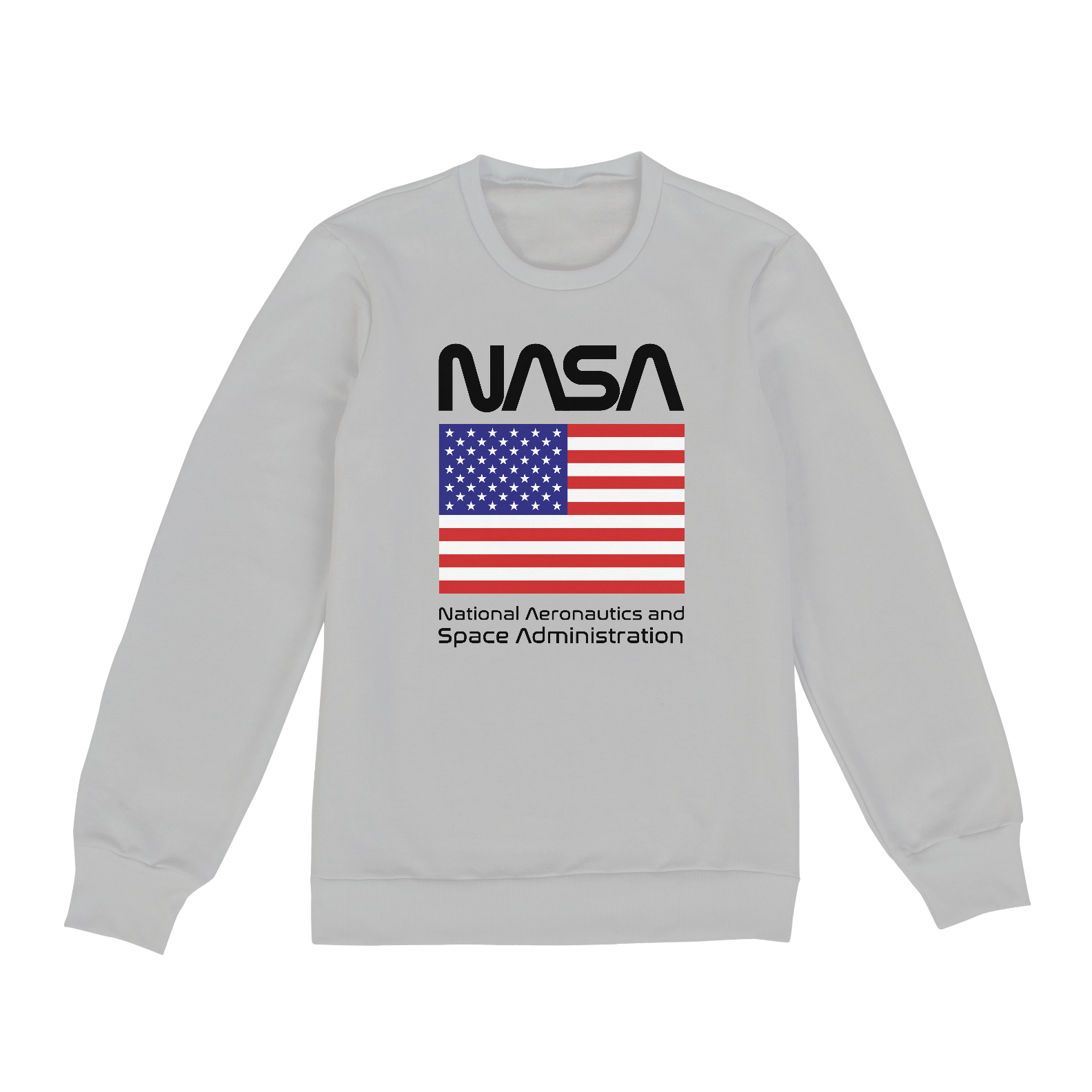 Nome do produto: Moletom Unissex Nasa Bandeira EUA Black