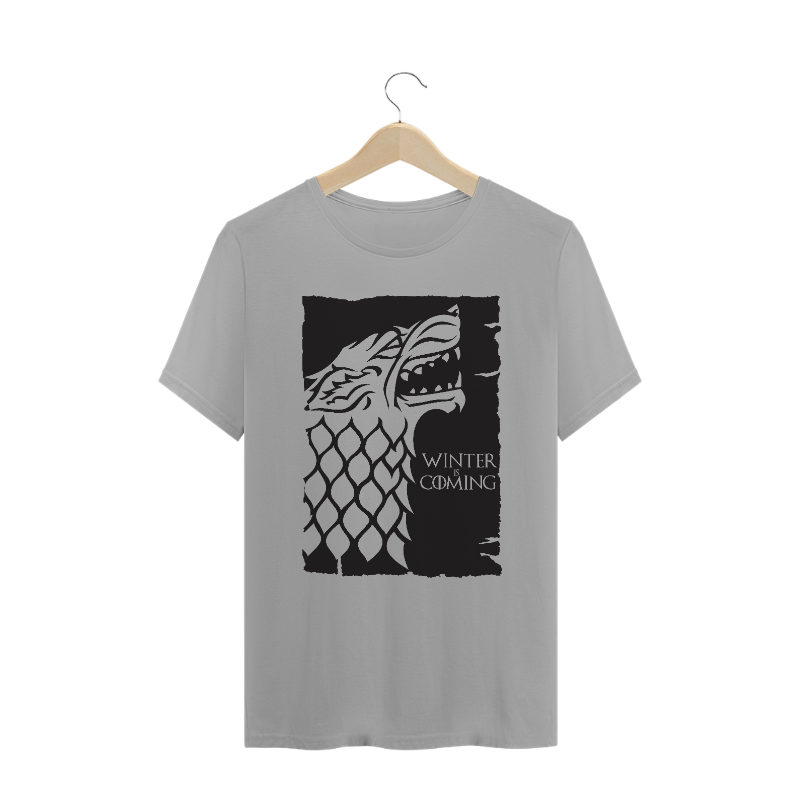 Nome do produto: Camiseta Plus Size Game of Thrones Winter is Coming