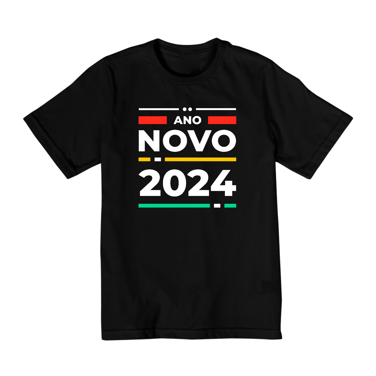 Nome do produto: Camiseta Infantil (10 a 14) Ano Novo Moderno 2024