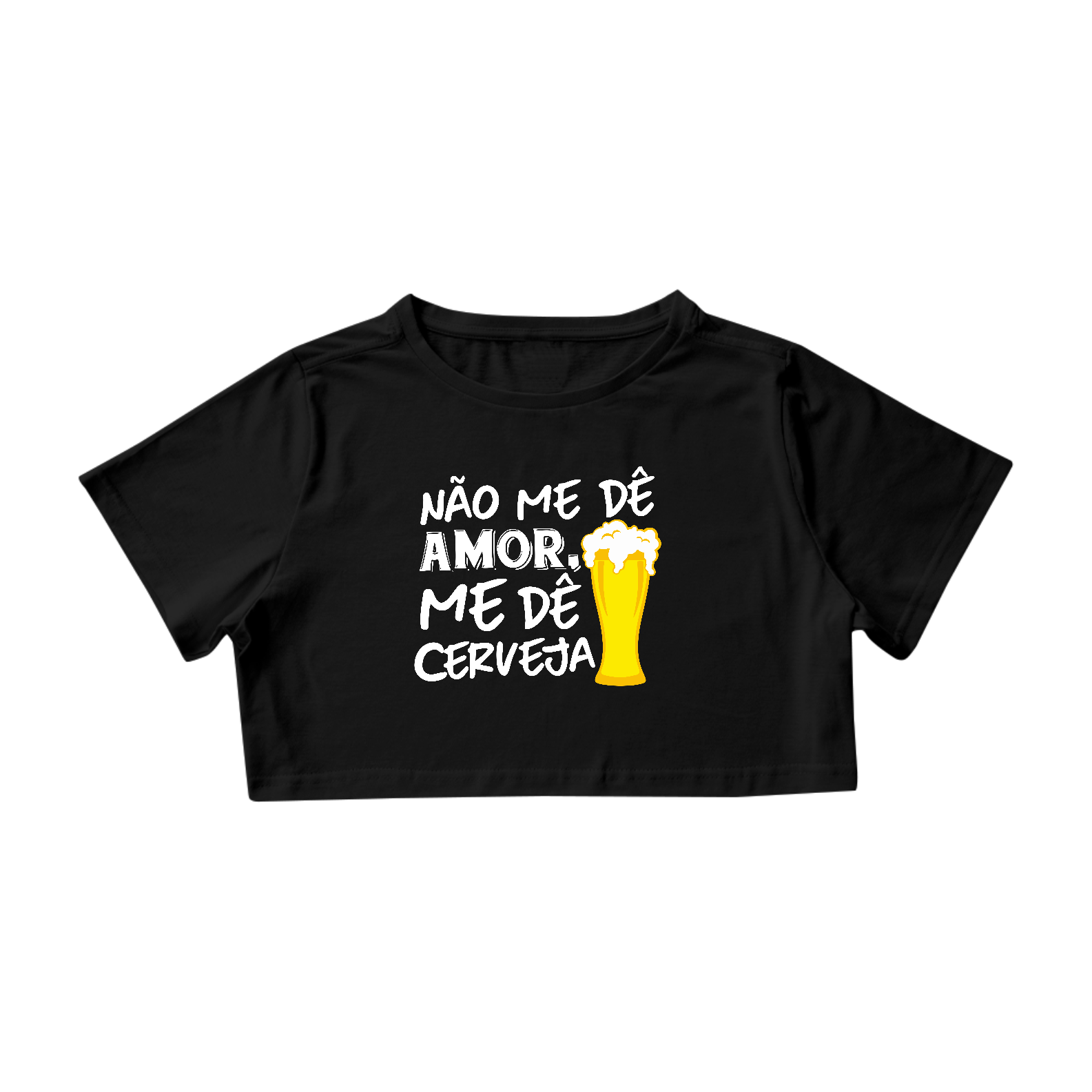 Nome do produto: Camisa Cropped Carnaval Me Dê Cerveja M01