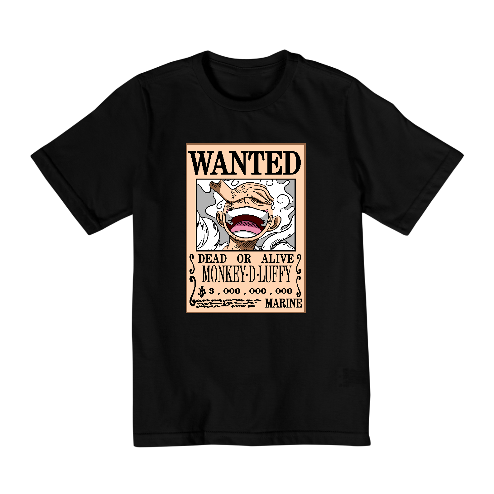 Nome do produto: Camiseta Infantil (10 a 14) One Piece Procurado Luffy