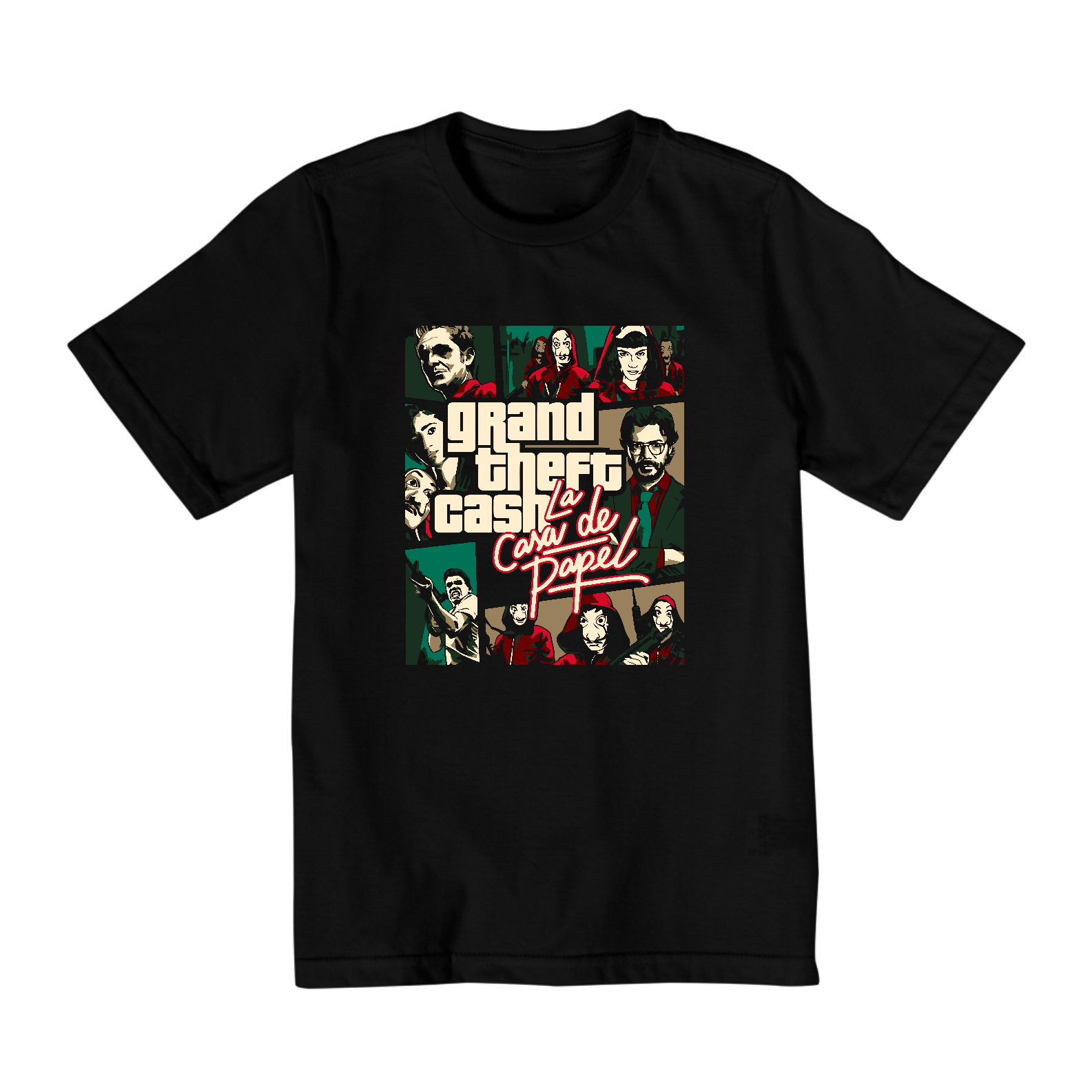 Nome do produto: Camiseta Infantil (10 a 14) La Casa de Papel GTA