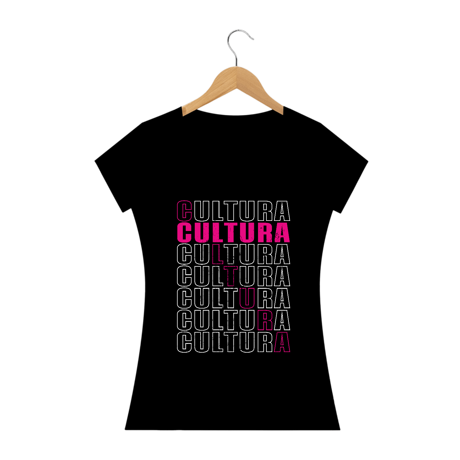 Nome do produto: Baby Look Cultura Pop Pink