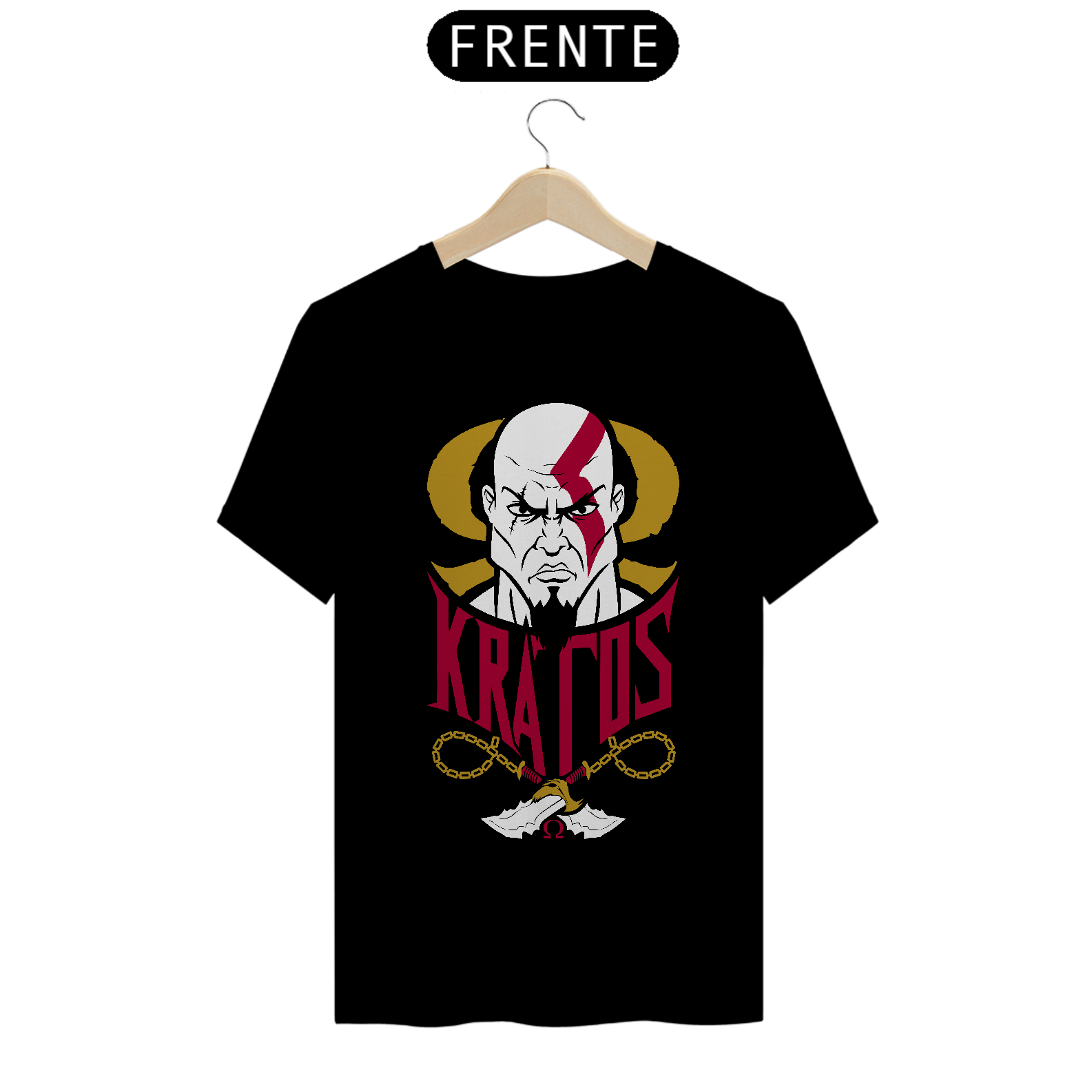 Nome do produto: Camiseta God of War kratos Face