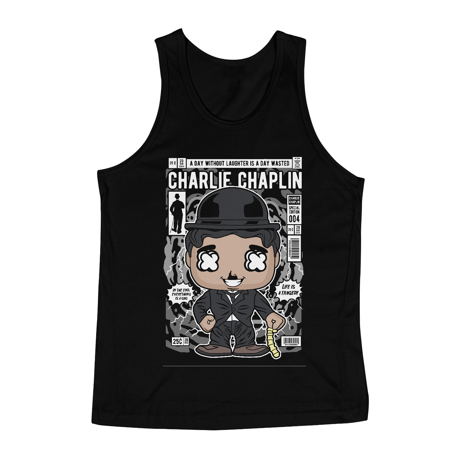 Nome do produto: Regata Charlie Chaplin Toy Art