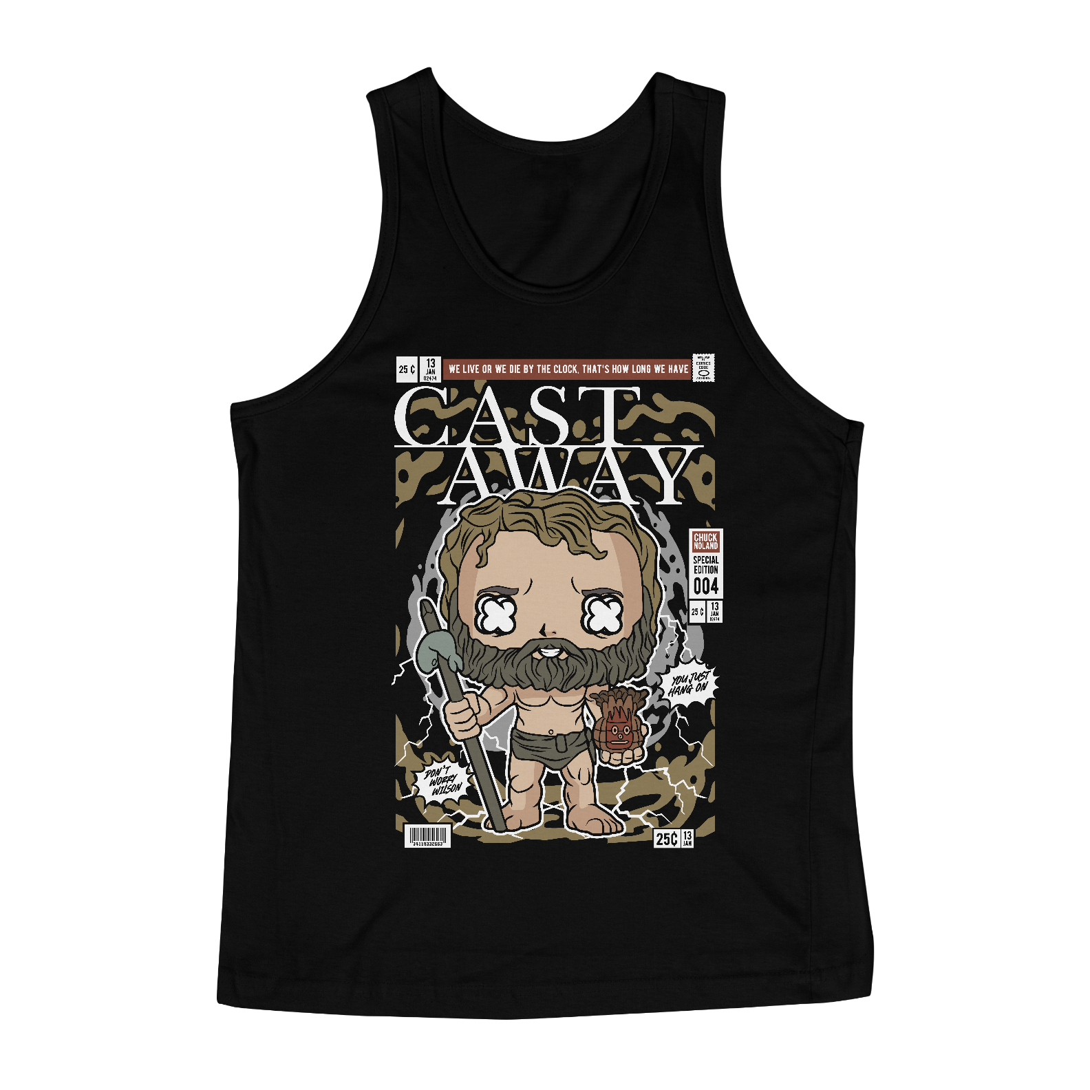 Nome do produto: Regata Náufrago Cast Away Chuck Noland e Wilson