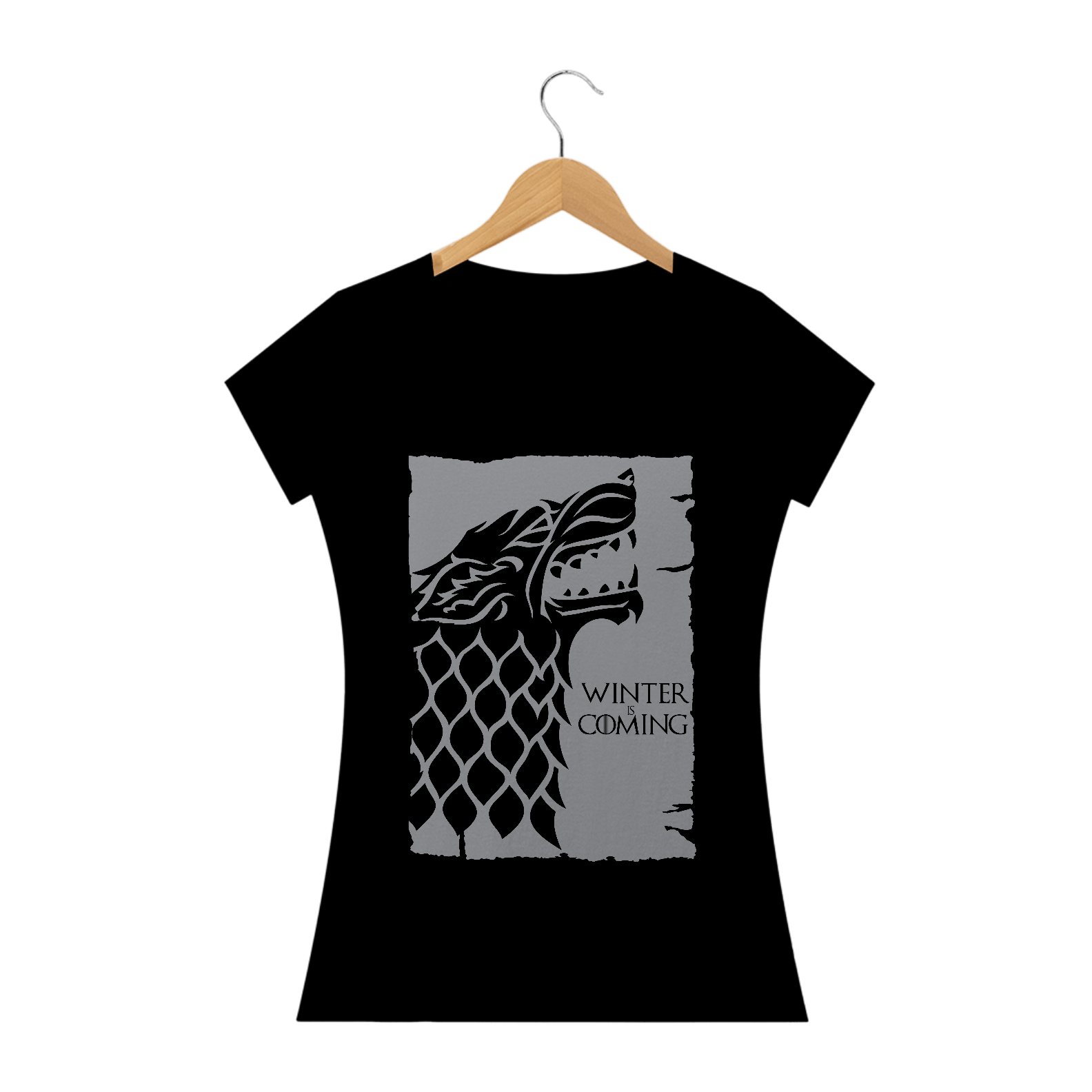 Nome do produto: Baby Long Game of Thrones Winter is Coming Preta