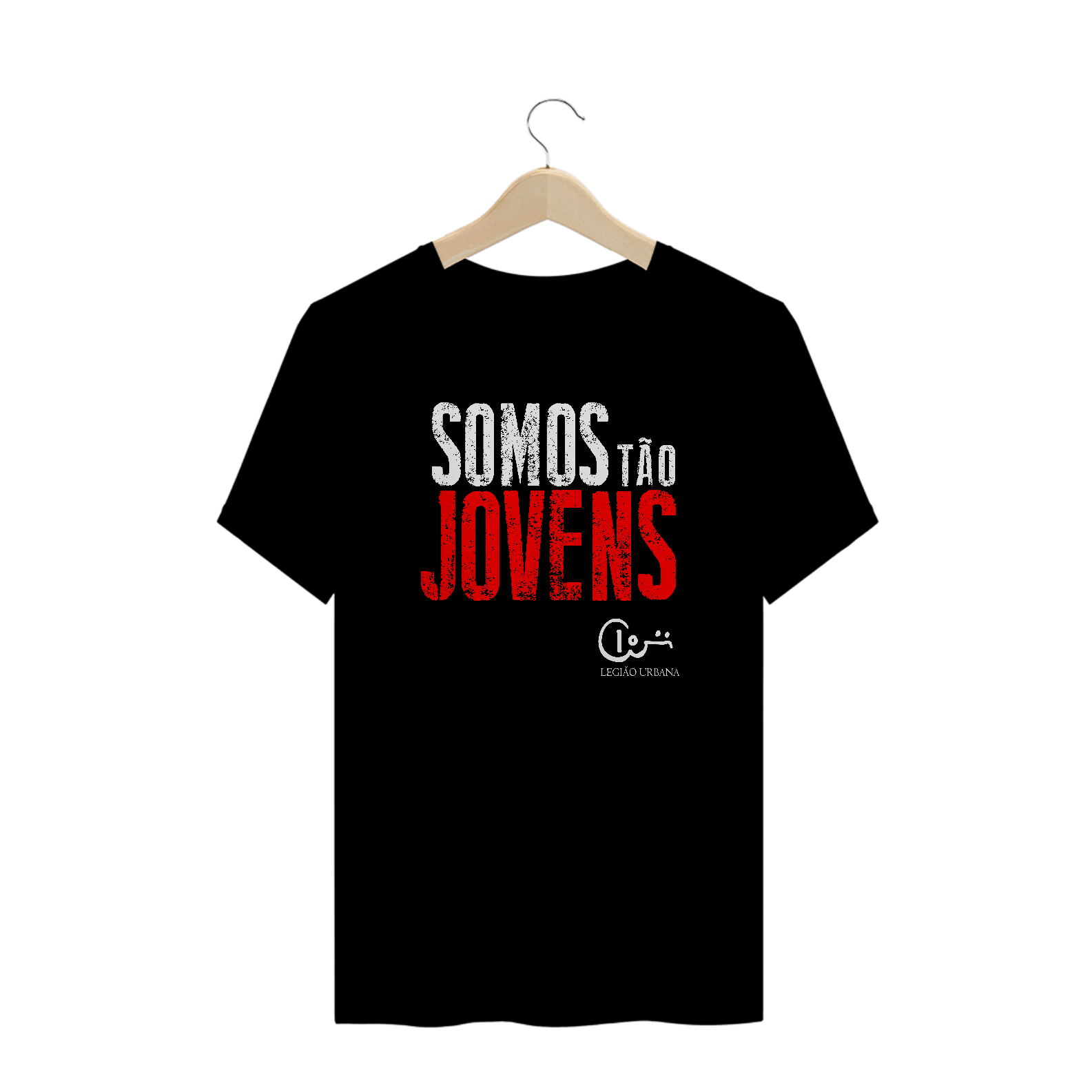 Nome do produto: Camiseta Plus Size Somos Tão Jovens Legião Urbana